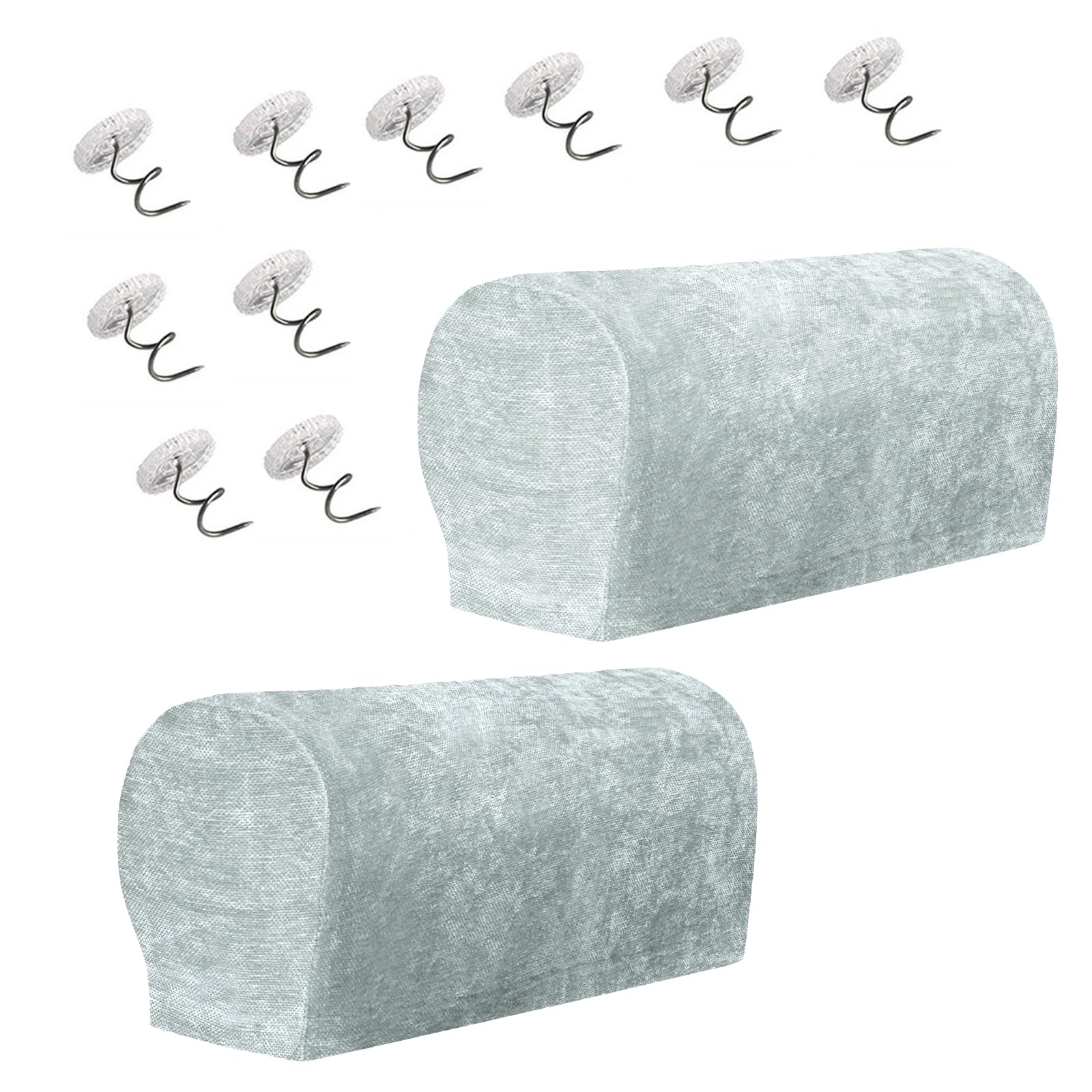 Photo 1 of 2pcs Sofa Armrest Covers, Arm Rest Covers for Sofa, Arm Covers Protectors for Sofa, Sofa Arm Protector Cover for Sofa Couch Recliner, with 10 Twist Nails (Aurora Silver)
