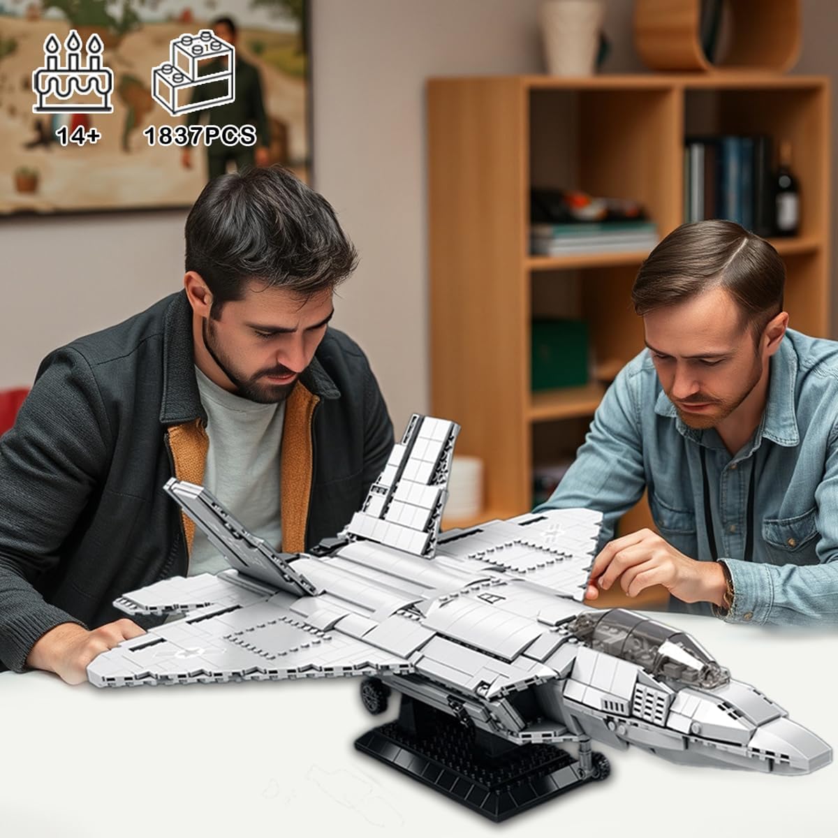 F-22 Raptor Fighter Jet Building Blocks Set 1837pcs Military Airplane Model Kit Plane Bricks Toy Construction Building Toys Sets for Adults