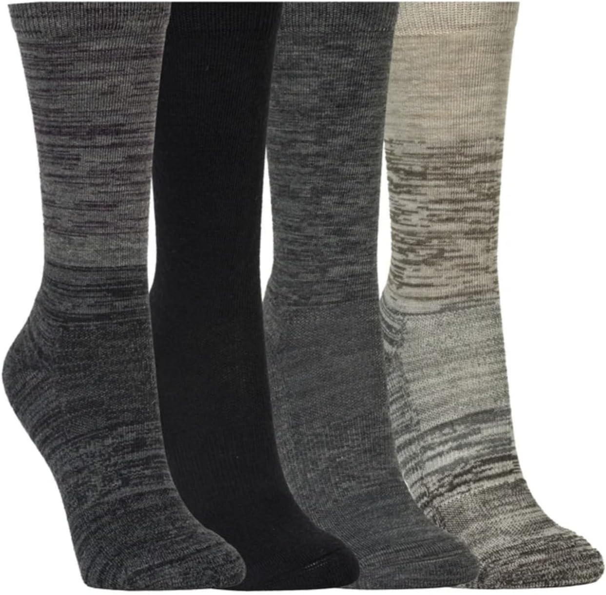 KIRKLAND Signature Women's Extra-Fine Merino Wool, 4 Pairs, Fits Shoe Sizes 6-10.5, Assorted Colors