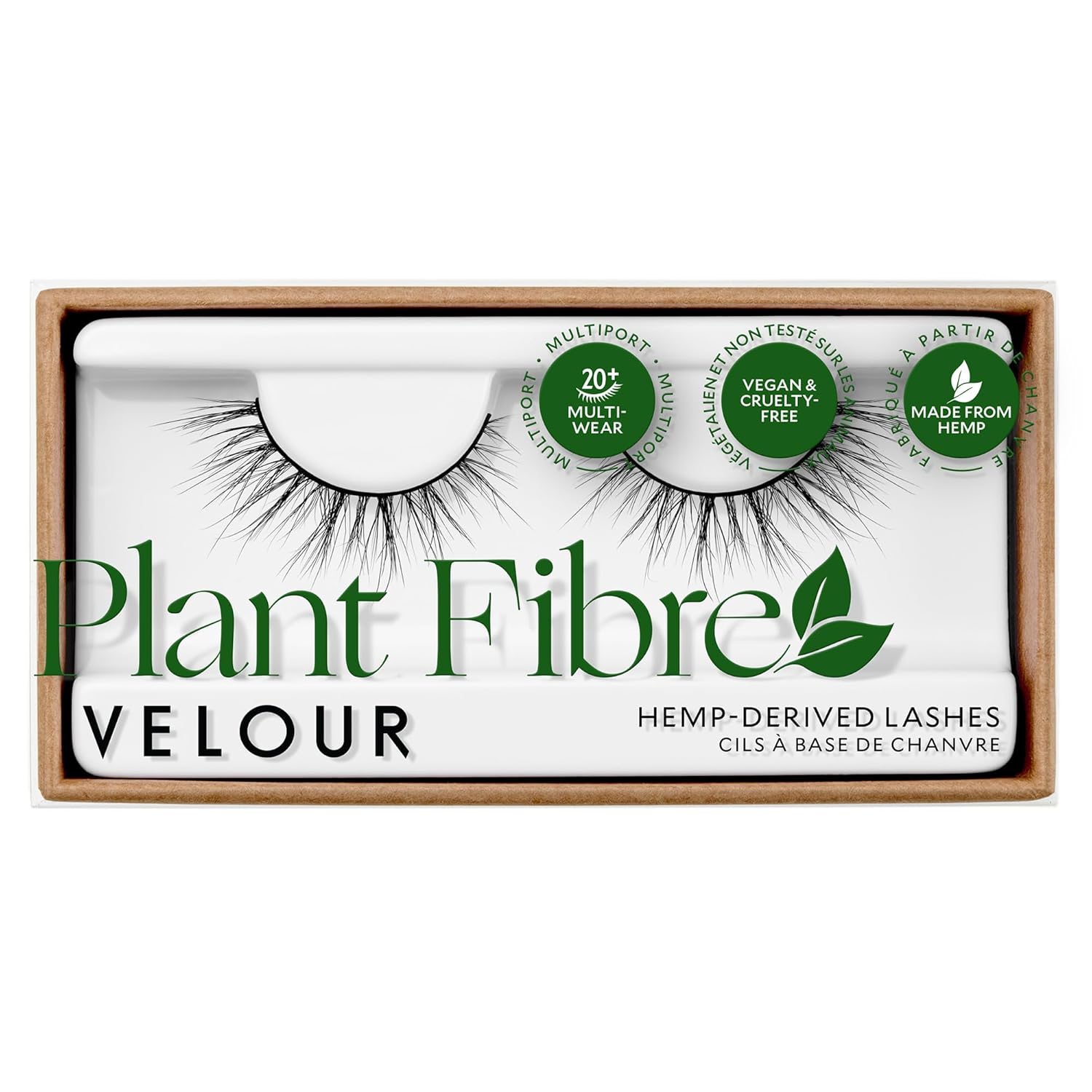Velour Plant Fibre Eyelashes – Luxurious Hemp-Derived False Lashes – Lightweight, Reusable, Handmade Fake Lash Extensions – Wear up to 25 Times – 100% Vegan, Soft, All Eye Shapes – Enchanted