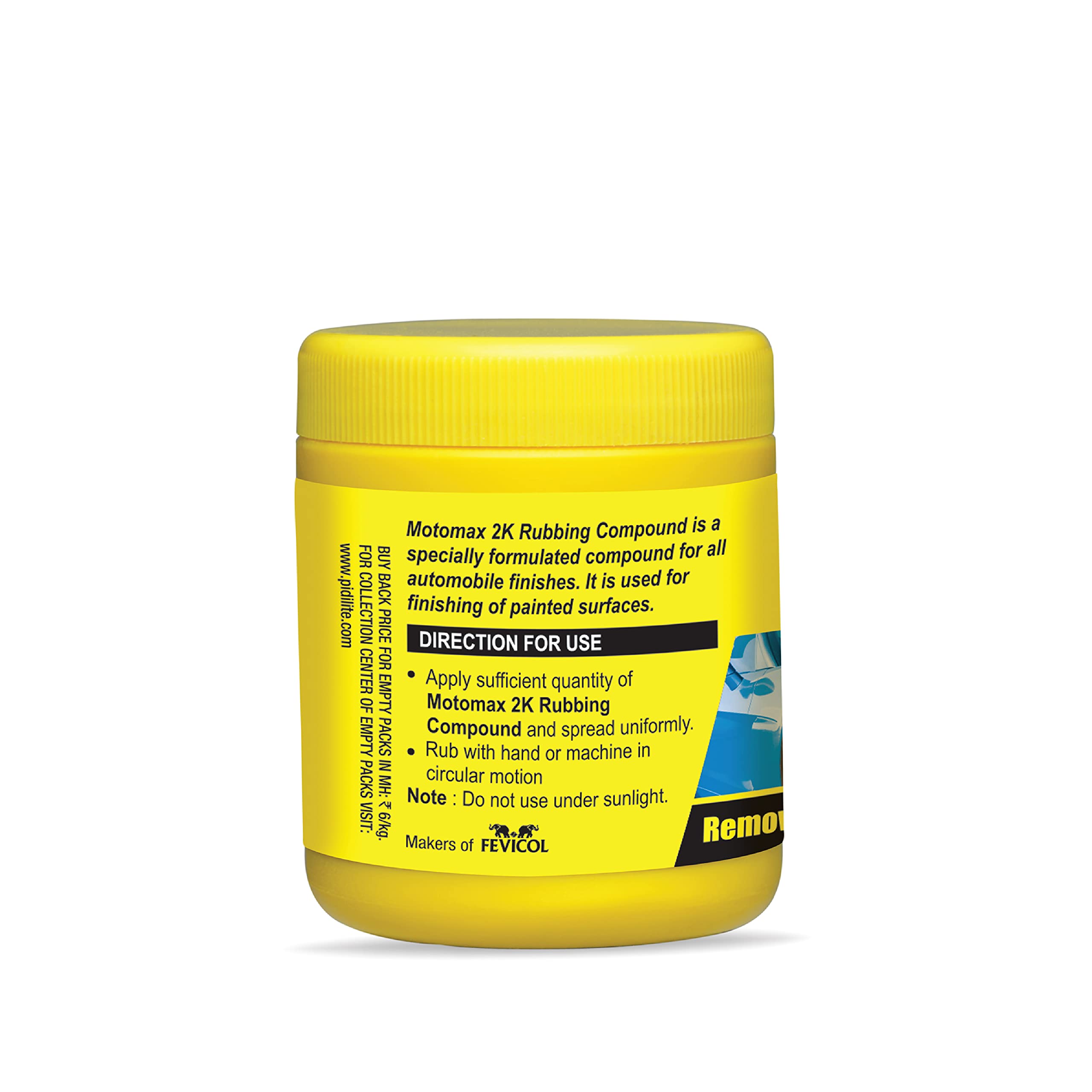 MOTOMAX 2K Rubbing Compound 200g & Motomax Bike & Car Cream Polish (60 gm) with Carnuba Wax and Micro Polishing Agents 1