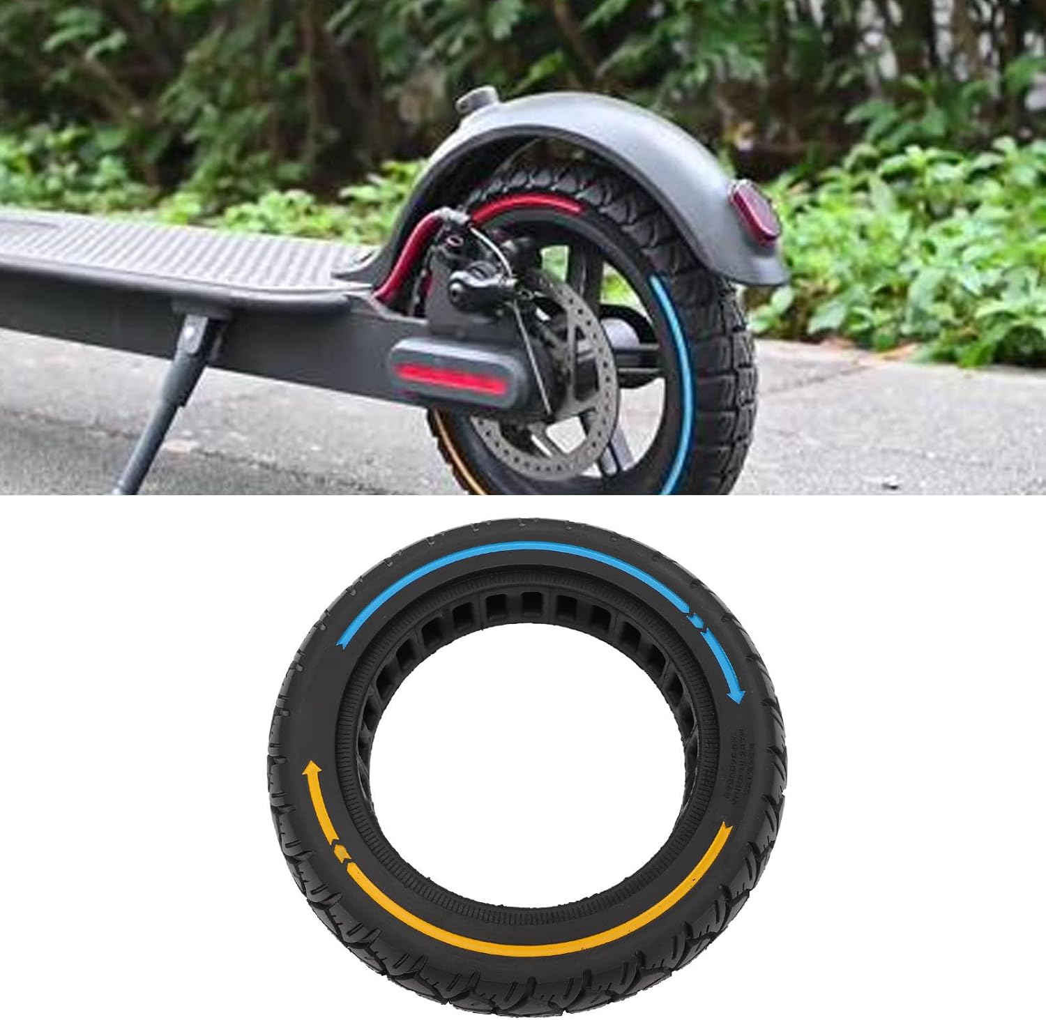 Scooter wheels, Electric Scooter Replacement Wheel Solid Tire for M365 230x50 with Anti Slip Off Road No Inflation Required