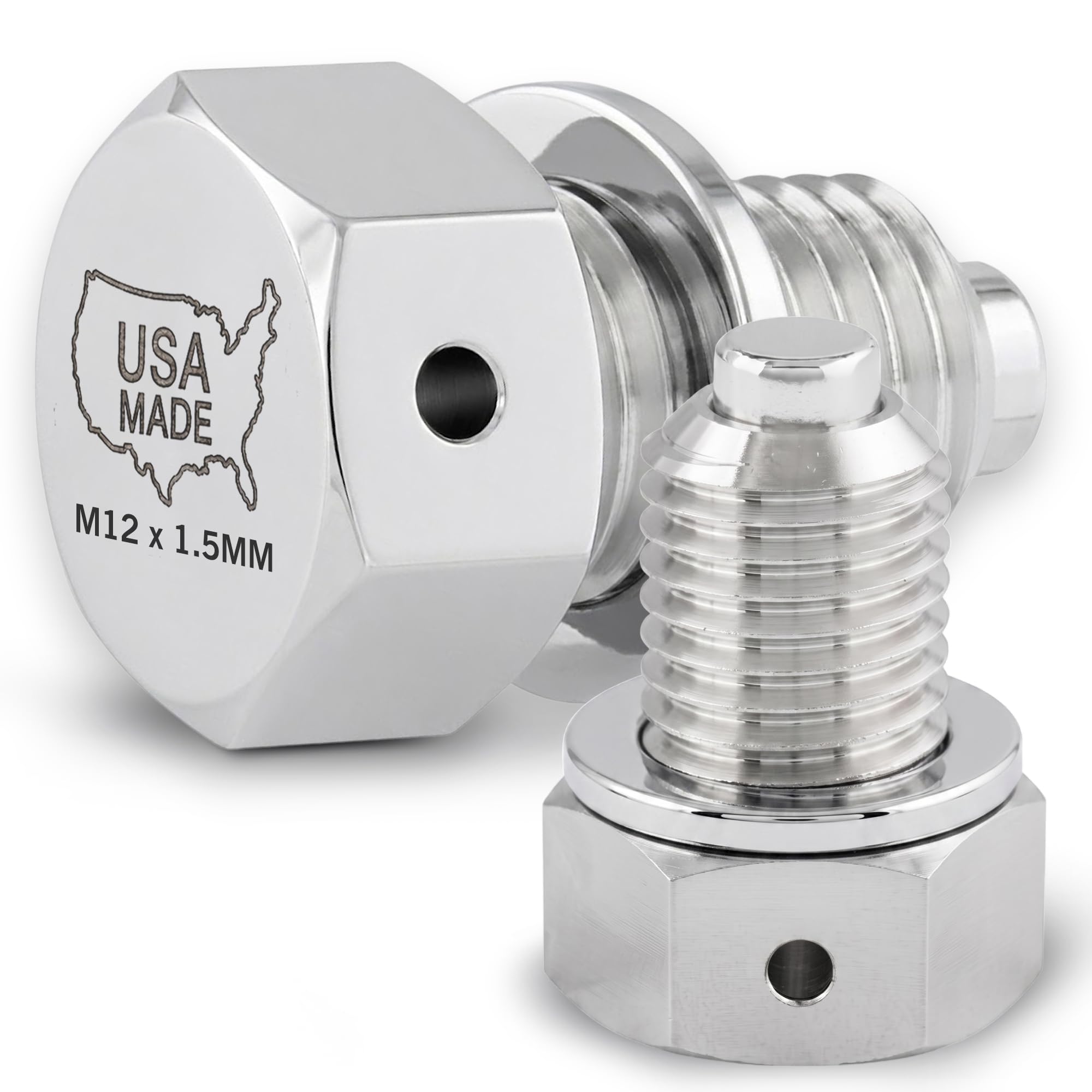 Votex Bouchon de vidange d'huile magnétique en acier inoxydable M12 x 1,5 mm avec aimant en néodyme – Fabriqué aux États-Unis – Numéro de pièce DP010