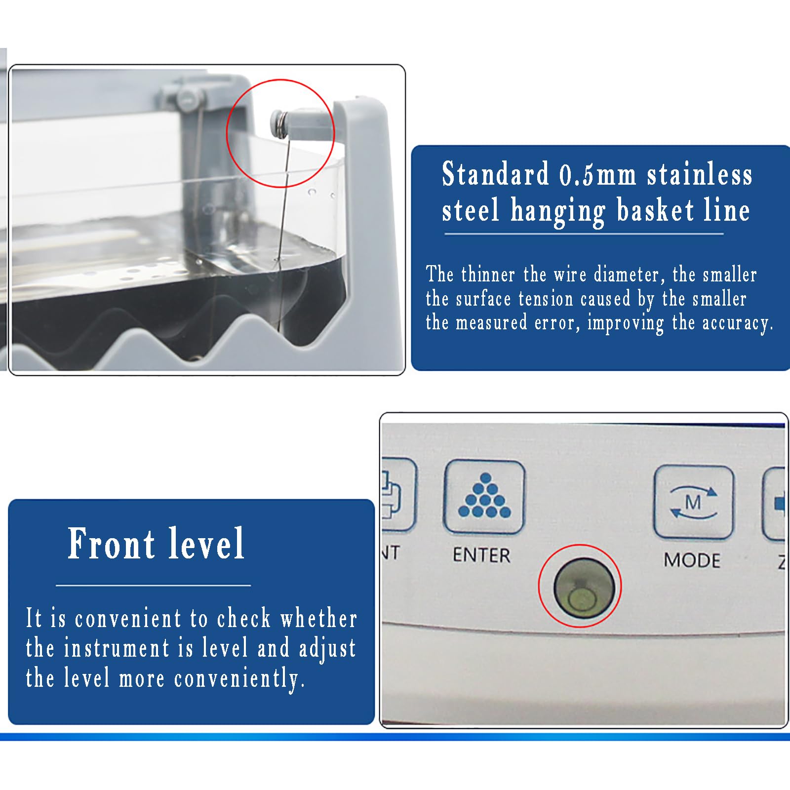 Densímetro electrónico - 0,001 g/cm³ Hidrómetro multifuncional para sólidos y líquidos, capacidad máxima de pesaje 300 g, apto para varios materiales