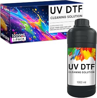 UV DTF Ink Cleaning Solution 1000ML Remanufactured for XP600 TX800 i3200 i1600 L805 1390 DX4 DX5 DX6 DX7 DX10 UV Sticker Printer Ink for UV DTF Printer Printing on UV DTF A B Films