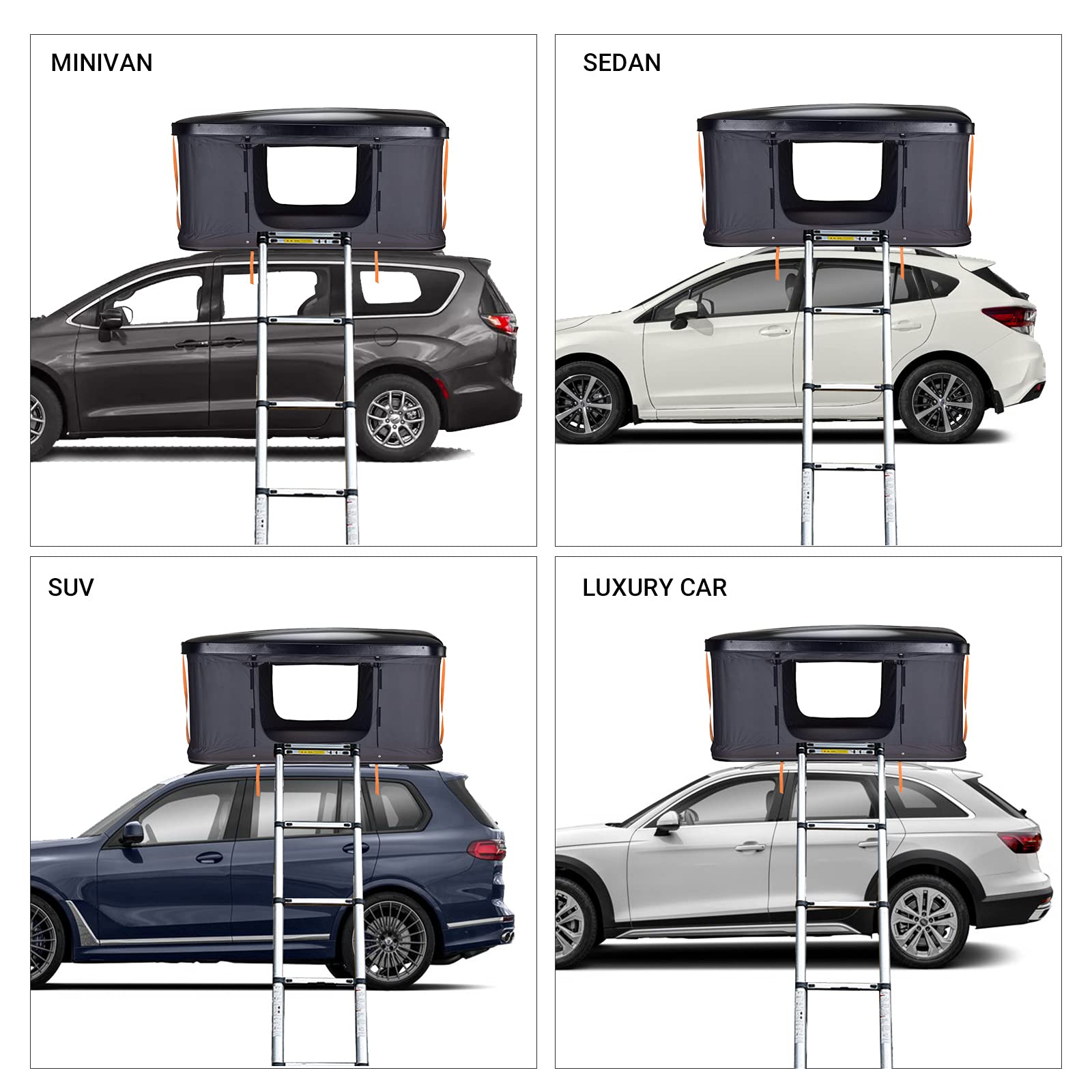 Buy KingCamp Rooftop Tent Hard Shell Tent for SUV Travel Popup