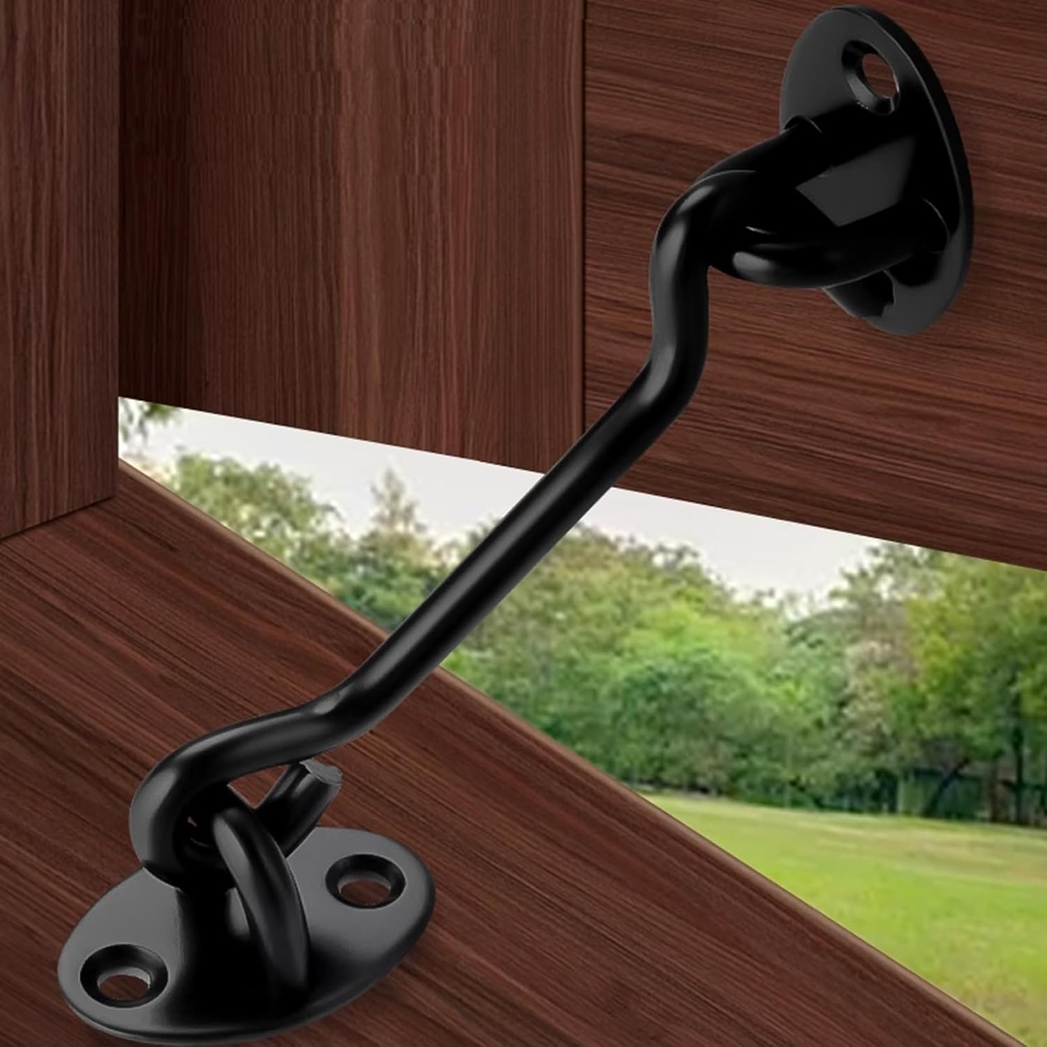1Pack 4" Stainless Steel Barn Door Latch Door Lock Hardware,Privacy Hook and Eye Latch with Screws LCS-C-0022