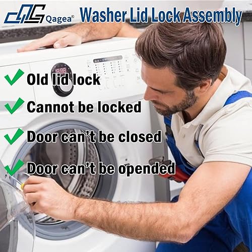 Miniatura 5 de Qagea Conjunto de bloqueo de tapa de lavadora con arnés de cable WH08X32657 WH08X31222 apto para la mayoría de Ge (General Electric), el pestillo de