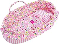Vista 9 de June Garden Cozy Dream Doll Bassinet - Portador Portátil para Muñecas de Bebé - Se Adapta a Muñecas American Girl o Osos de Peluche de hasta 18