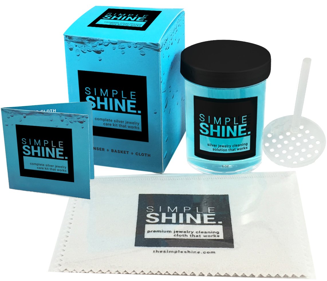 sterling silver jewelry cleaner kit | includes silver jewelry cleaner solution dip and silver jewelry cleaner cloth, dip tray, sterling silver cleaner, jewelry tarnish silver polishing for jewelry