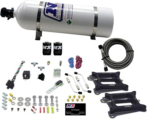 Nitrous Express - Dual/4150/Alcohol Nitrous Kit (50-300HP) w/15lb Bottle (30245-