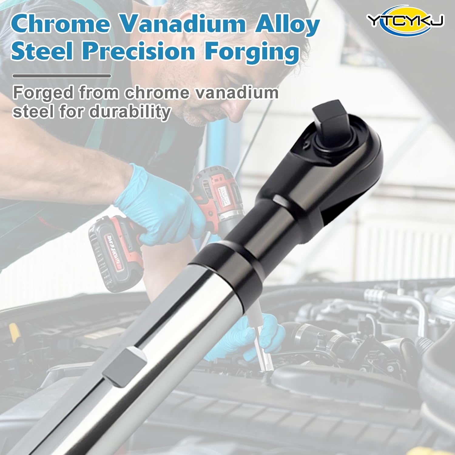 Offset Extension Wrench for Drill - 1/2" Offset Extension Wrench Impact | with Versatile 3/8", 1/4" Socket Adapters, Heavy-Duty Ratchet Extender for Tight Spaces, High Torque & Hard-to-Reach Bolts