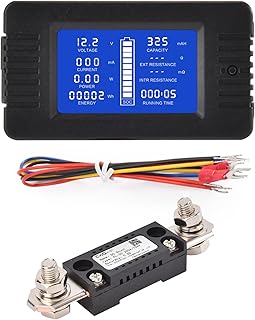 CGELE DC Multifunction Battery Monitor Meter with Shunt,0-200V,0-300A, LCD Display Digital Current Multimeter Voltmeter Ammeter for Cars RV Solar,Widely Applied to 12V/24V/48V RV/Car Battery…