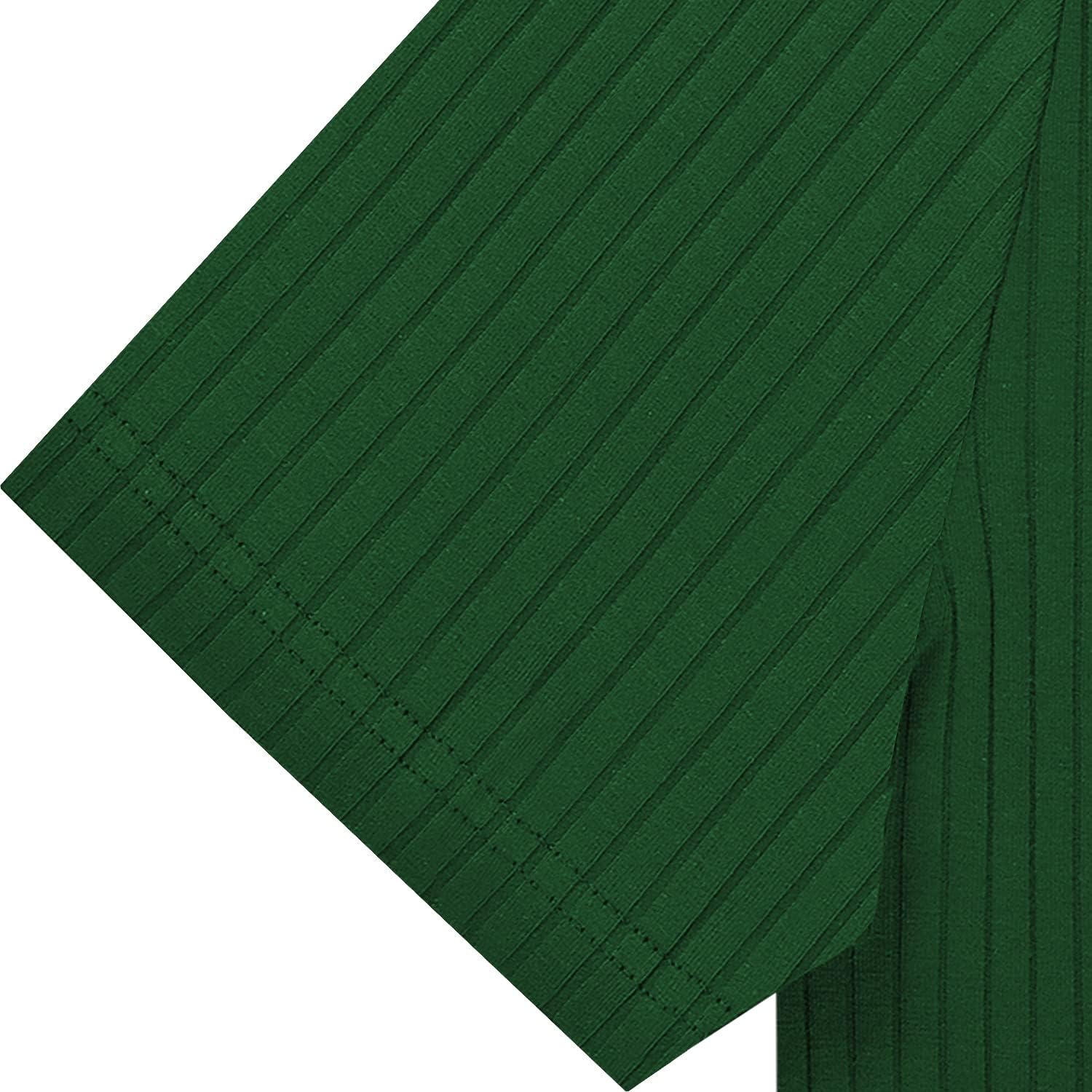 Men's Muscle V Neck Polo Shirts Slim Fit Short Long Sleeve Cotton Golf T-Shirts Ribbed Knit Soft Tees - Image 4