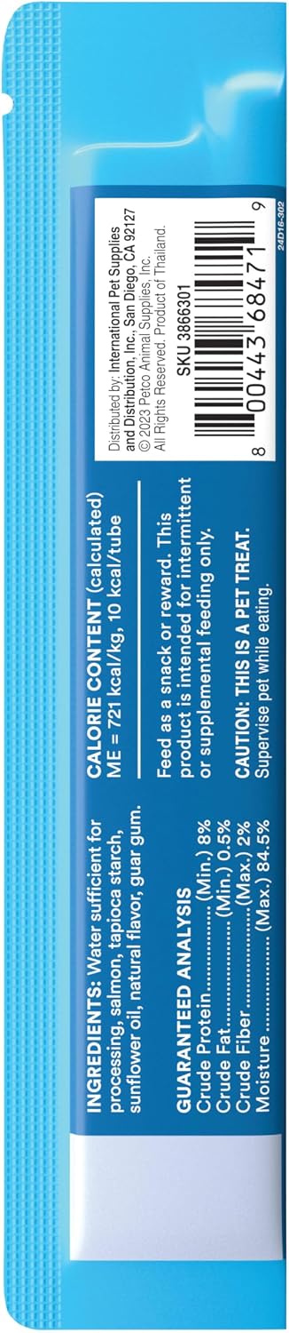 WholeHearted Salmon Recipe Squeezable Puree Cat Treats, 0.5 oz., Case of 30