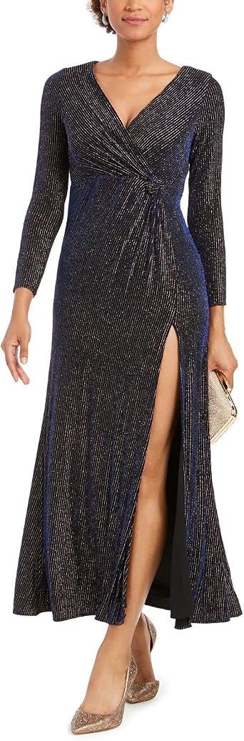Nightway Womens Petite Metallic 