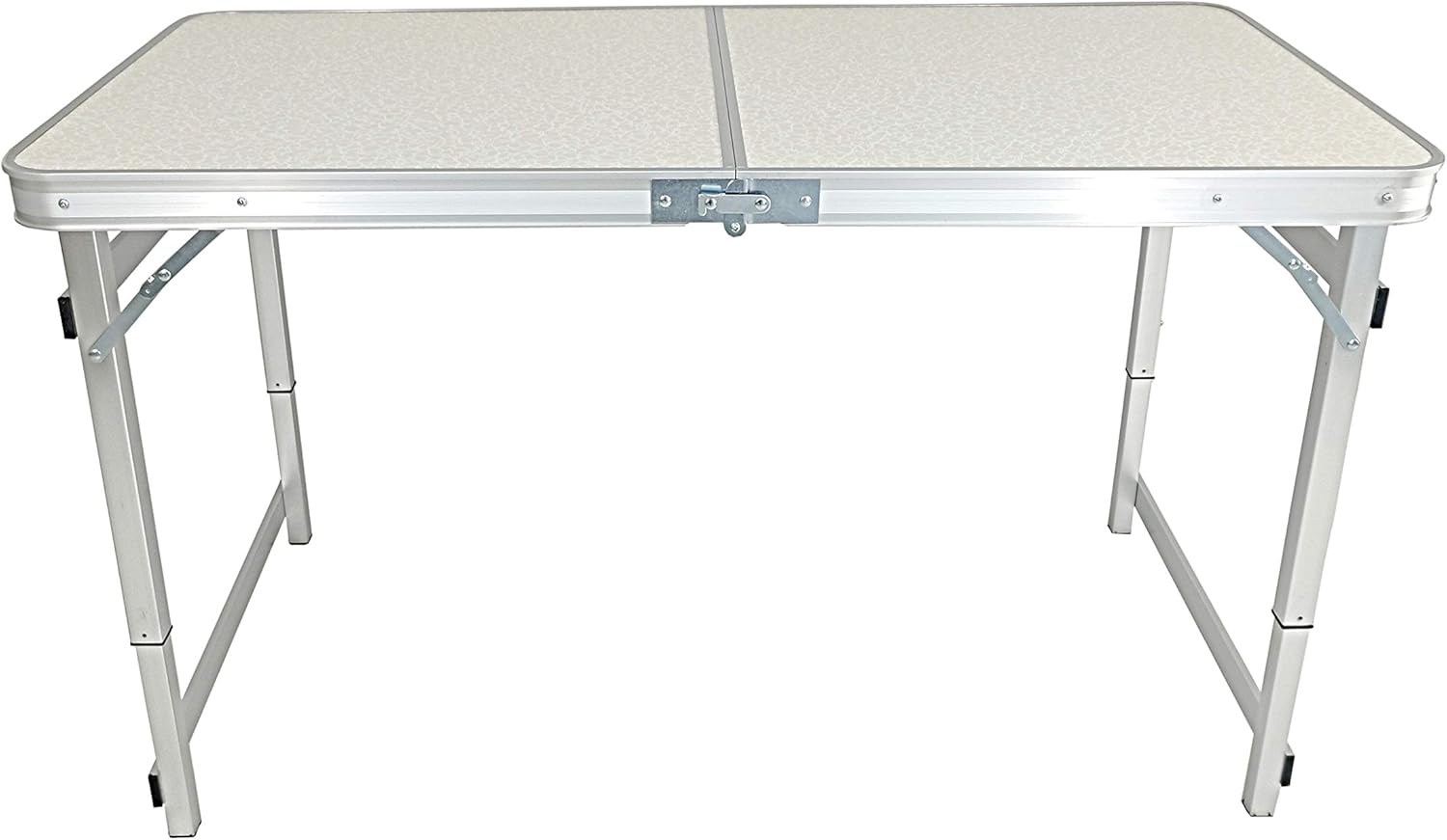 FixtureDisplays® 4' (48") Aluminum Folding Table, Adjustable Height 24-28", Lightweight Portable Camping Table for Picnic Beach Outdoor Indoor 48 x 24 x 28 Inches 15237-NPF