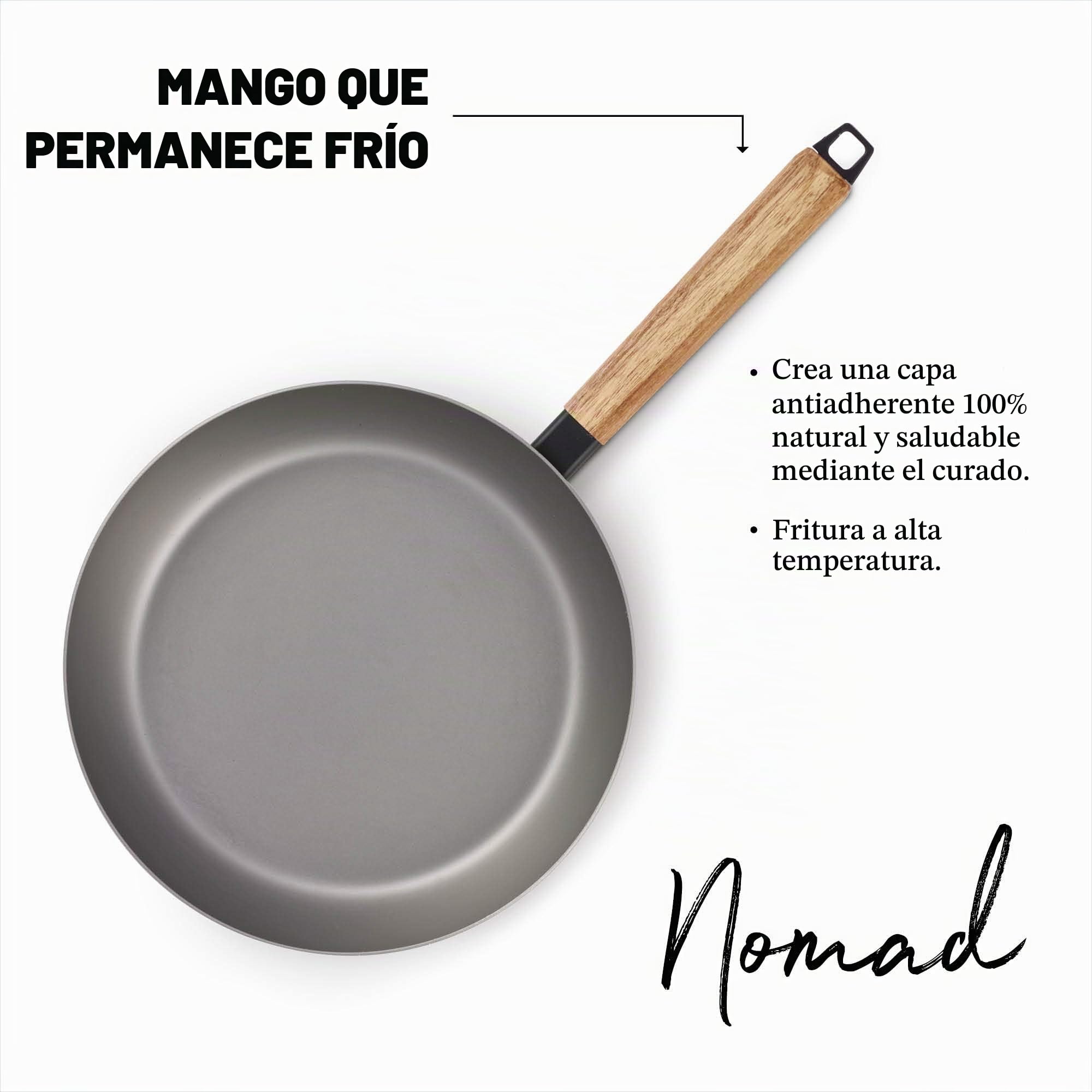 Beka Nomad Sarten Acero al carbono, con revestimiento antiadherente, 28 cm