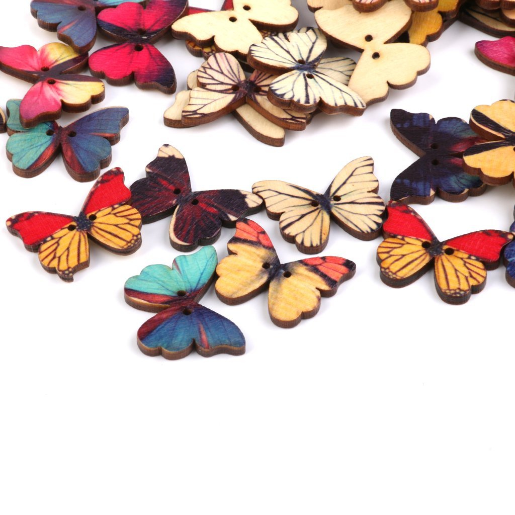 L BUTTON BUTTERFLY BOA ｜birthdaybash SCHUBERT Set of 100 Pc