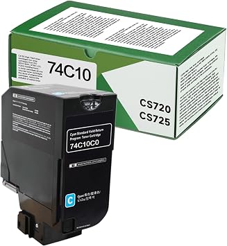 74C10C0 Cyan Remanufactured 3000 Pages Toner Cartridge High Yield | Replacement for Lexmark 74C10C0 for CS725 CX725 CS720 CS720de CS720dte CS725de CS725dte CX725de CX725dte Printer1Pack