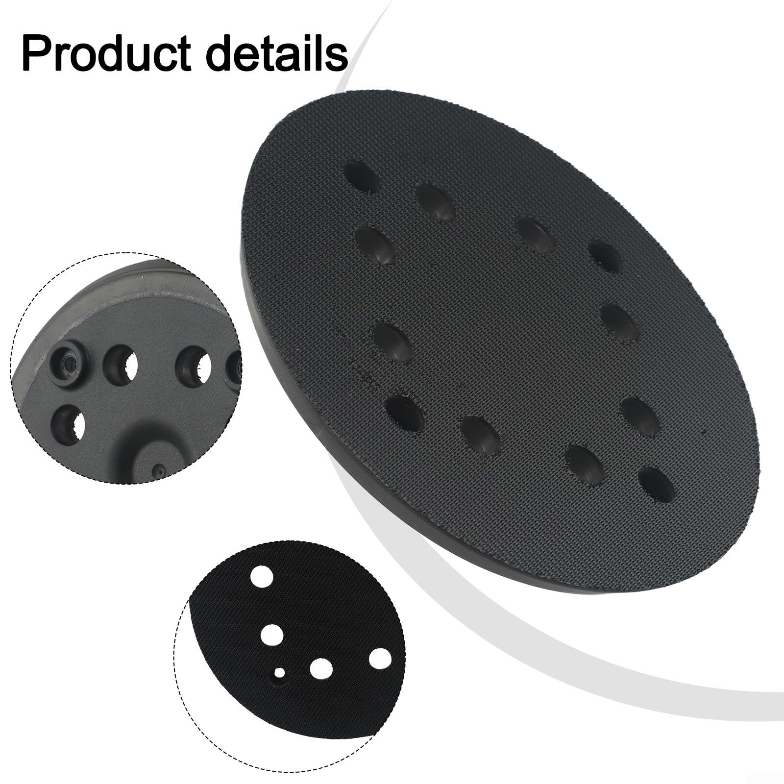 Platorello abrasivo a 8 fori da 125 mm per levigatrice orbitale Bosch PEX 270 A e PEX 270 AE compatibile con dischi da lucidatura rotondi da 5 pollici e cuscinetto in schiuma PU ad alta densità per Lo