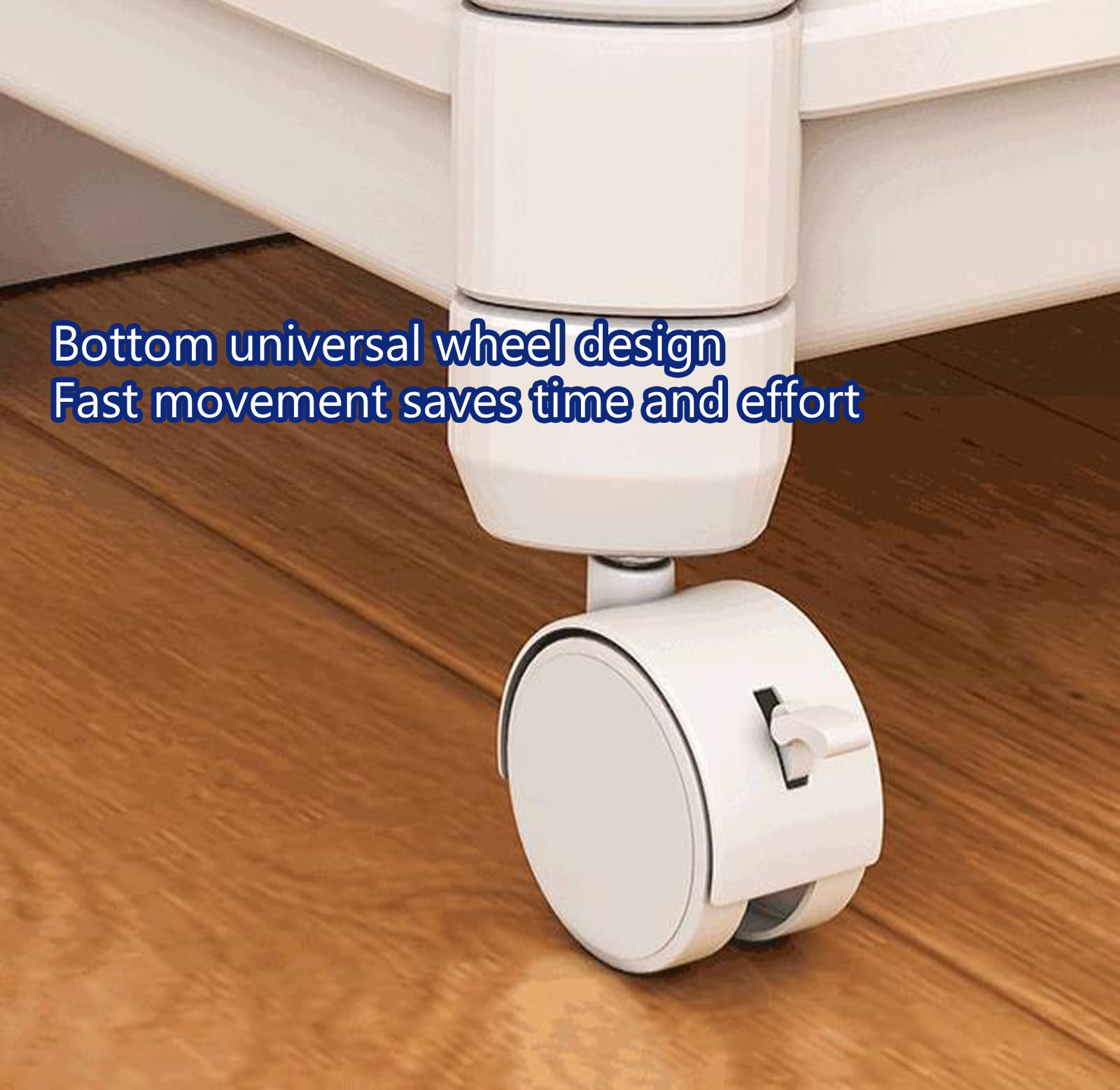 Carrito de almacenamiento rodante – Estantería pequeña con ruedas para baño, dormitorio y hogar – Estantería blanca compacta para una fácil movilidad y soluciones de ahorro de espacio