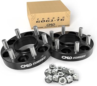 Customadeonly 6x135 Wheel Spacers for F150 2015-2025,Black 1 Inch Thick Hubcentric True Forged for Expedition, Navigator 2015-2025 with M14x1.5 Studs2pcs 87.1mm Hub Bore