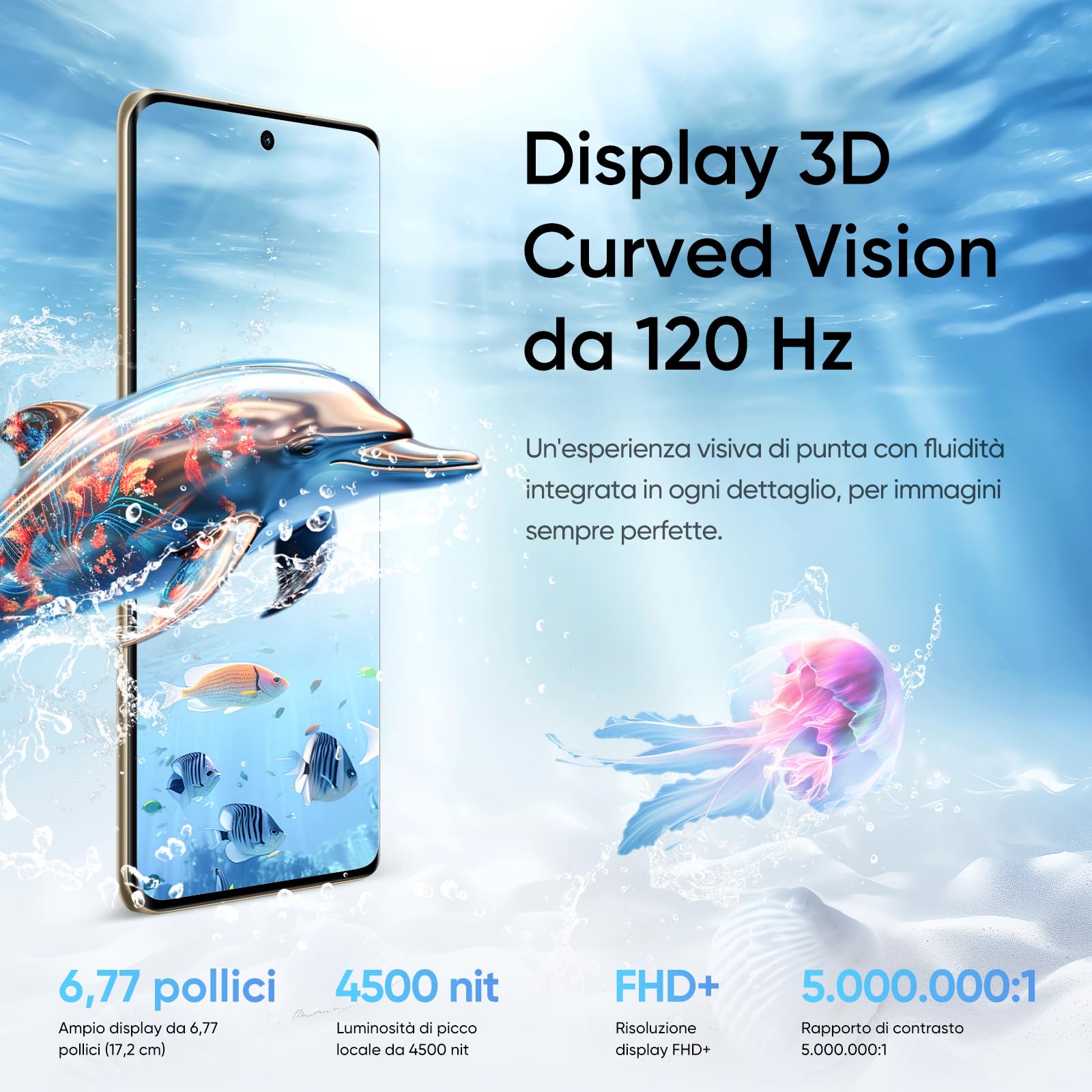 realme 14 pro 5G Smartphone, 12 + 512 GB, MediaTek Dimensity 7300 Chipsatz, IP69, Sony IMX882 OIS-Kamera, 6,77" 120 Hz 3D Curved Vision Display, 5260 mAh Akku, Grau (Mit Adapter)