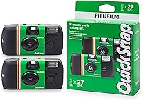 Vista 2 de Cámara de película Fujifilm QuickSnap Flash 400 de un solo uso de 35mm con flash, 27 exposiciones, paquete de 8