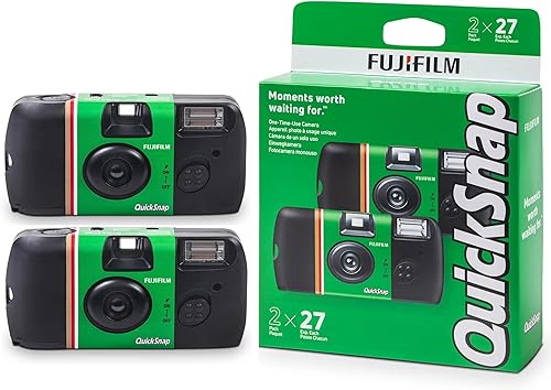 Miniatura 2 de Cámara de película Fujifilm QuickSnap Flash 400 de un solo uso de 35mm con flash, 27 exposiciones, paquete de 8