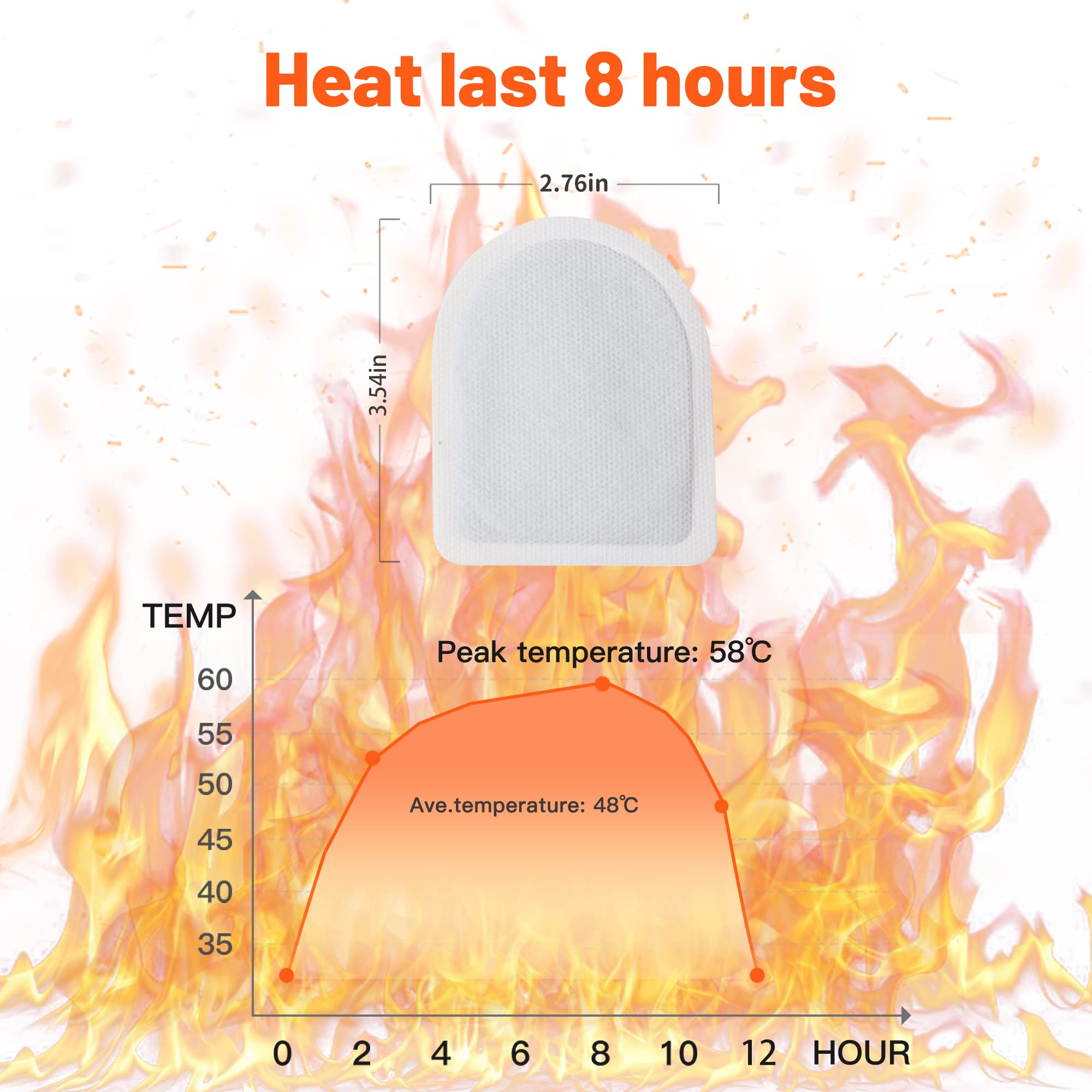 20 Pairs Foot Warmer, Disposable Heating Packs Body Warmers, Adhesive Instant Small Heating Pad Heat Therapy Patches, Winter Feet&Toes Warmers, for Indoor Outdoor, Office, Travel