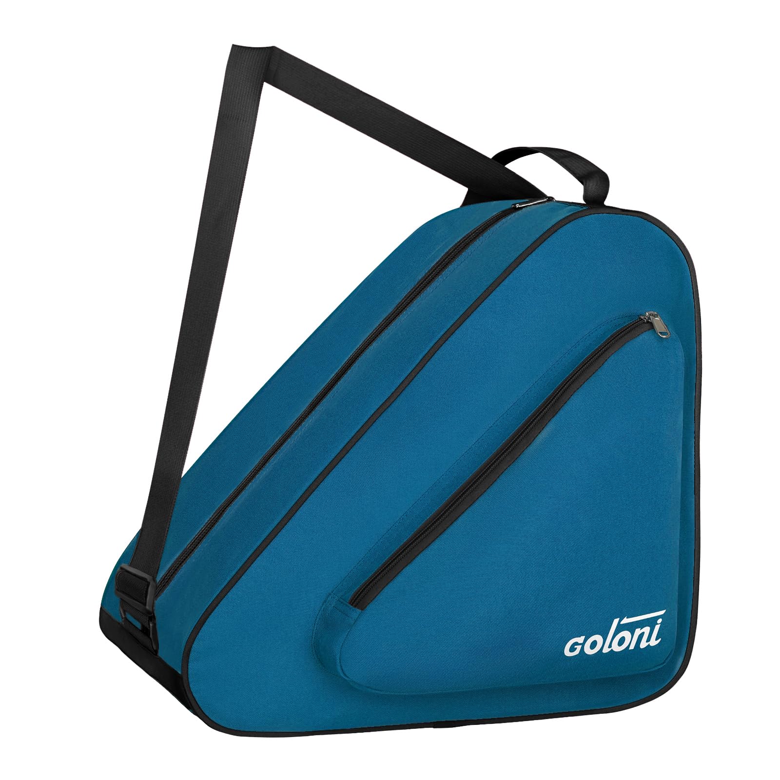 Goloni Skate Bag for Ice Skates, Inline Skates, Roller & Quad Skates, Water-Resistant Durable Skate Bag with Adjustable Strap, Unisex Skating Gear Bag for Adults,Blue