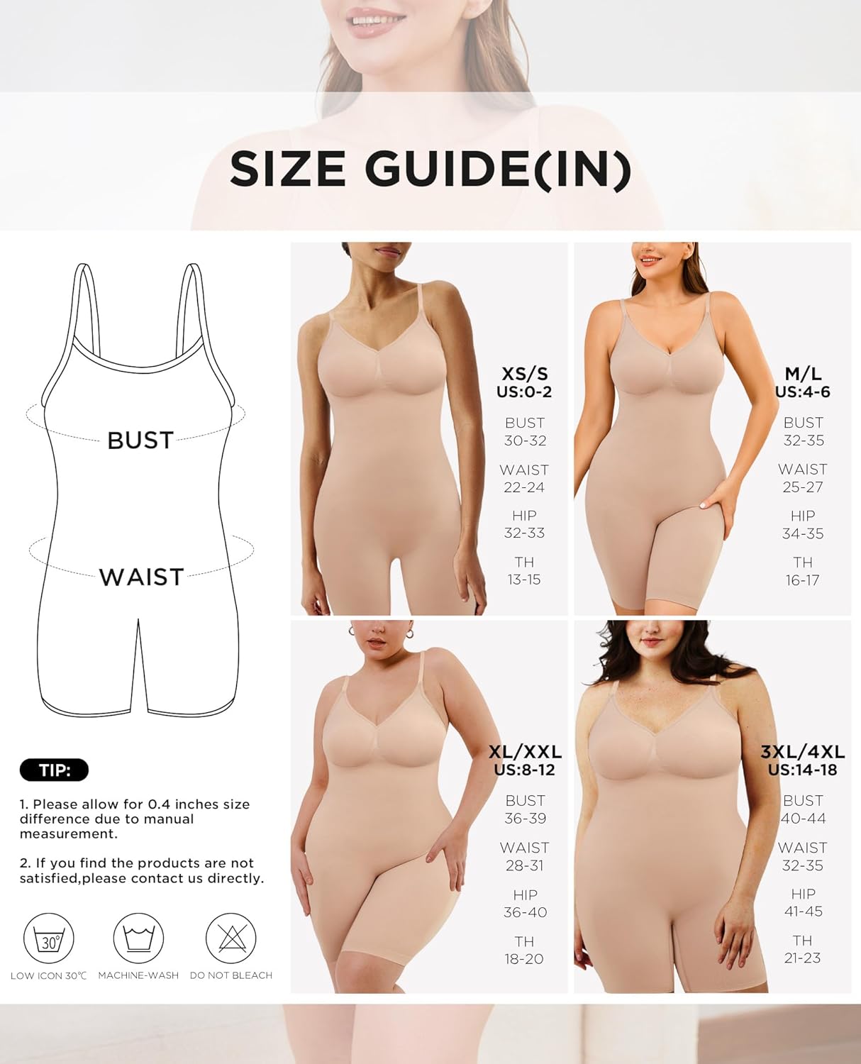 Women's Shapewear Tummy Control BodySuit Seamless Body Shaper Butt Lift Full Body Suit - Image 6