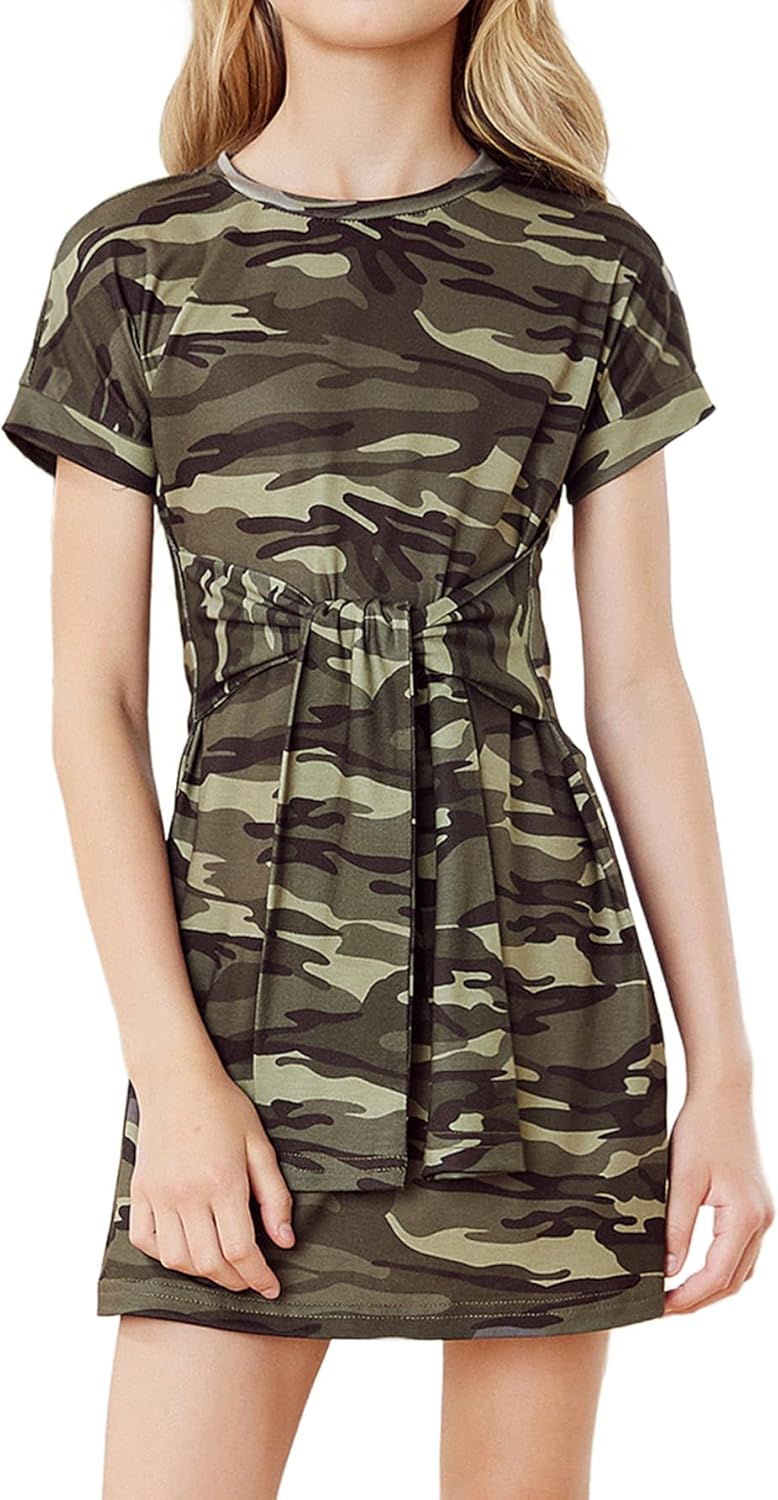 Buy WDIRARA Girls Camo Print T-Shirt Dress at Ubuy Bahrain