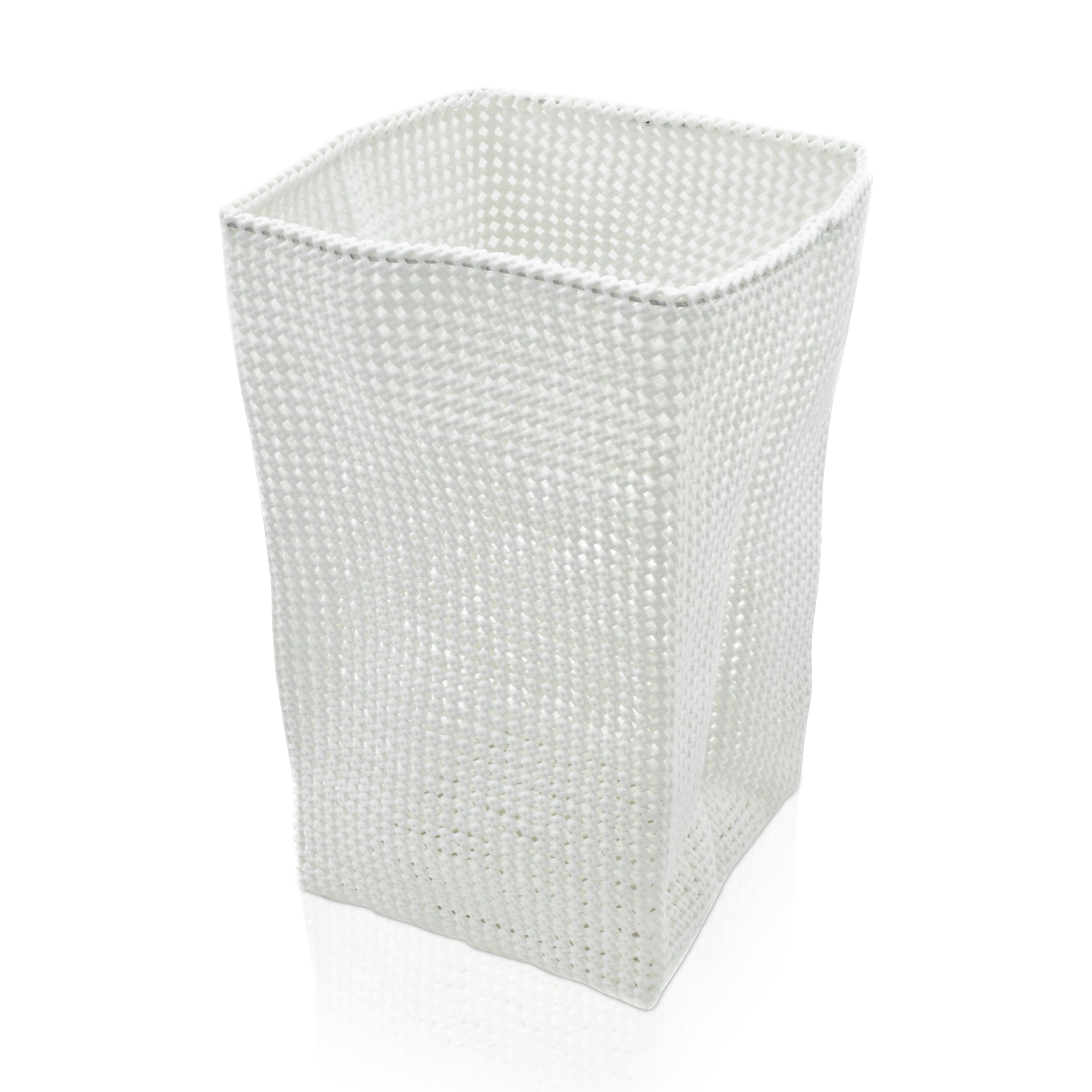 move Tube Large Basket 33 x 33 x 51 cm Made From Flexible Mesh, Off White