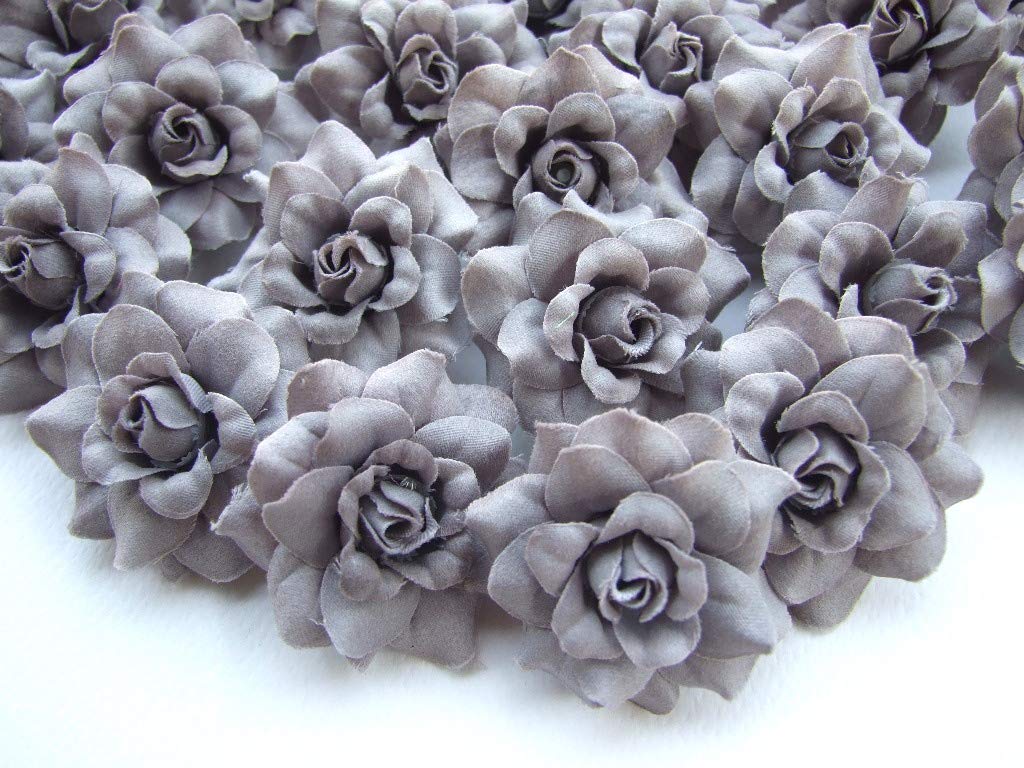 Amazon.com: ICRAFY Artificial Flower, Silk Head Grey Roses 24 Pcs