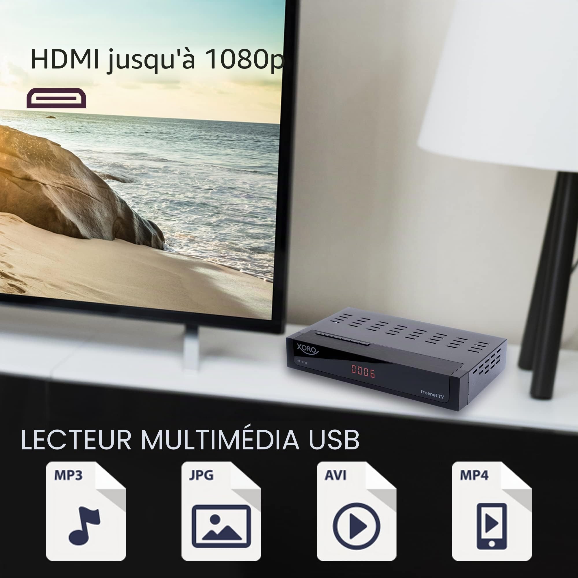 Xoro HRT 8730 DVB-T/T2 Full HD Receiver, schwarz (SAT100784)
