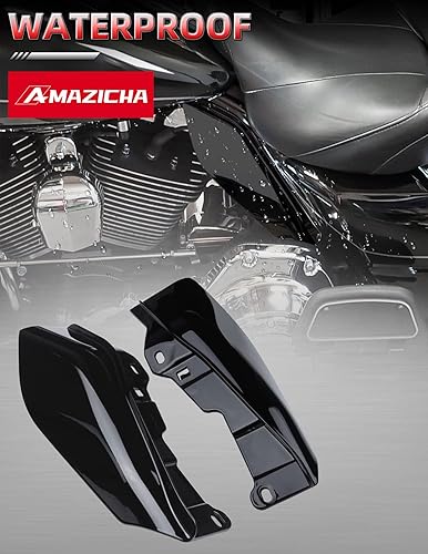 Miniatura 10 de Amazicha Deflectores de calor de aire cromados para Harley Davidson Touring Street GlideElectra GlideRoad GlideTri GlideRoad King 2009-2016