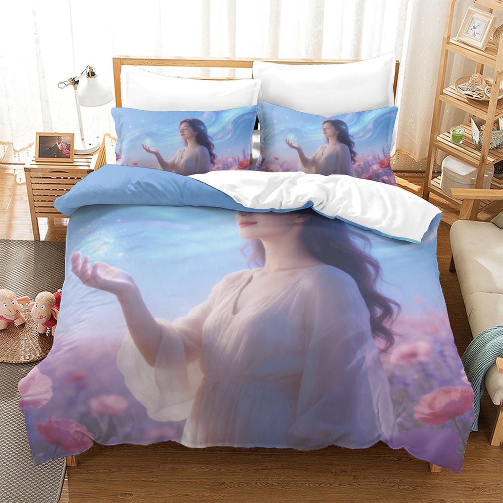 Housse de couette impression 3D personnage artistique literie de qualite
