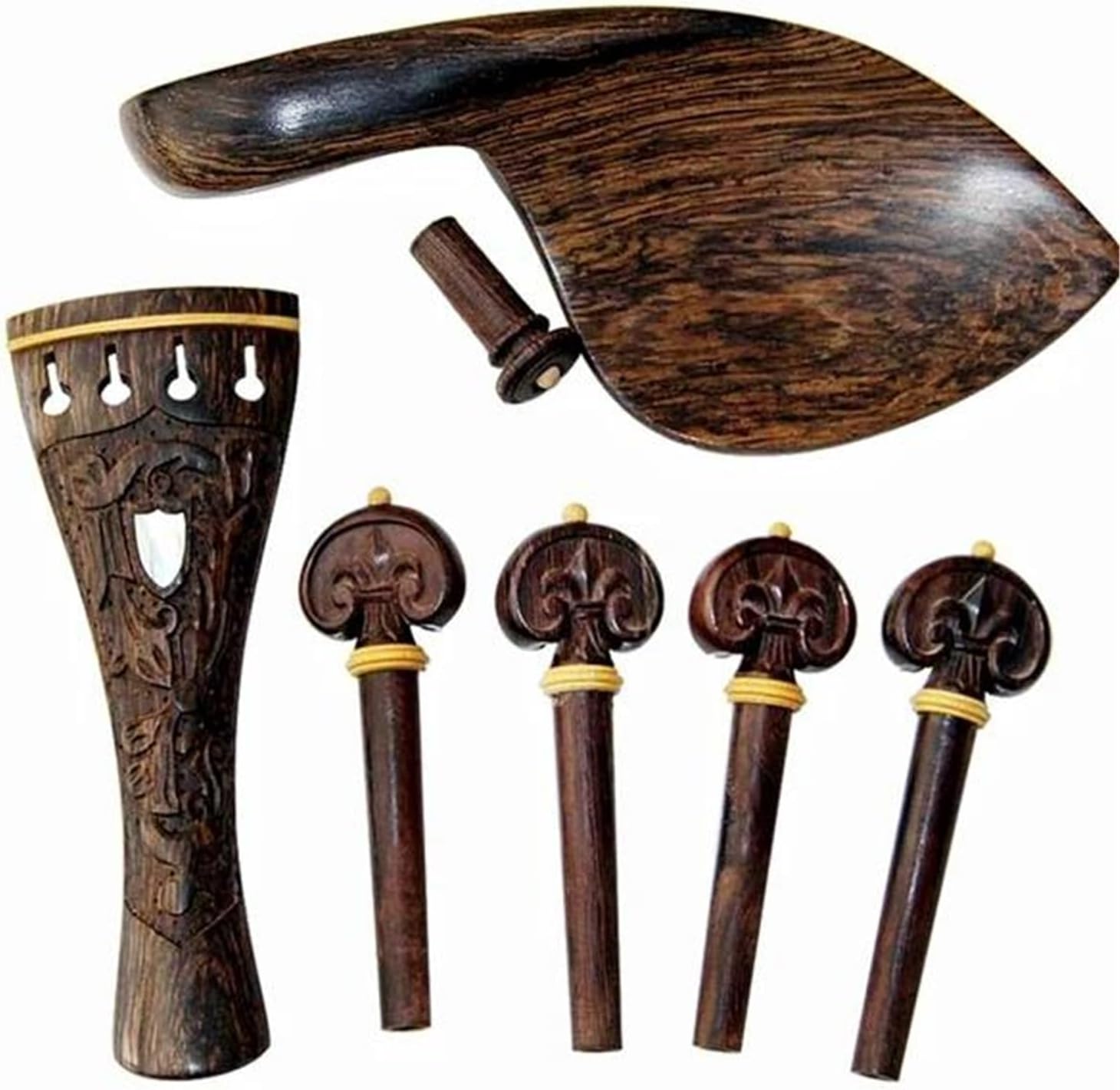 Amazon | バイオリン用 テールピース 4/4サイズ 黒檀 | バイオリン