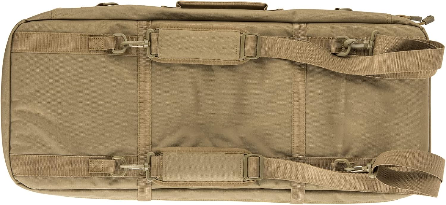 Lancer Tactical 1000D Nylon 3-Way Carry 43" Double Airsoft Rifle Gun Bag - Tan-