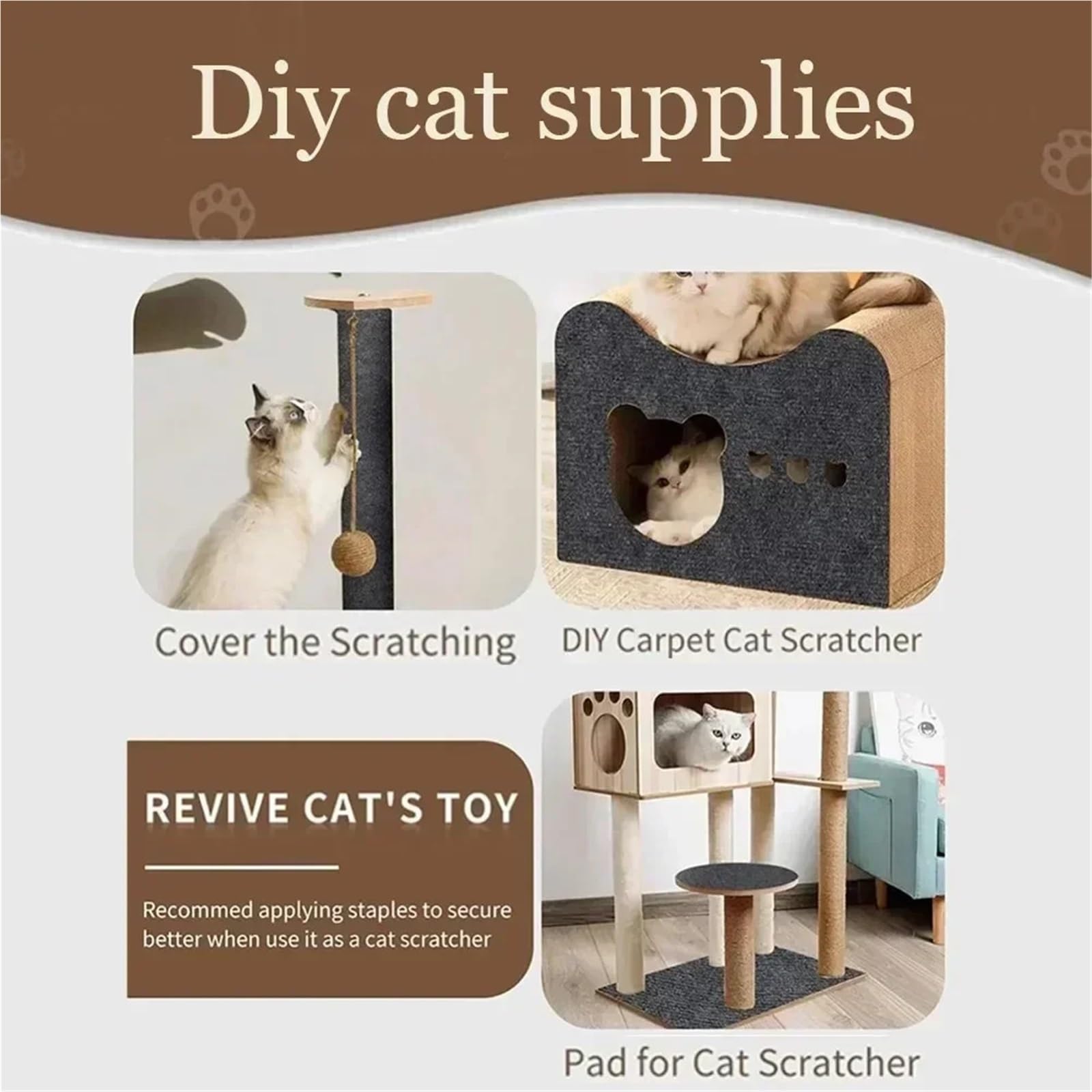 Protector Sofa Gatos Arañazo Almohadilla for rascar Gatos, Pegatina autoadhesiva montada en la Pared, antiarañazos for sofás, Parche de reparación Protector for Muebles, no se Cae(30x200cm)