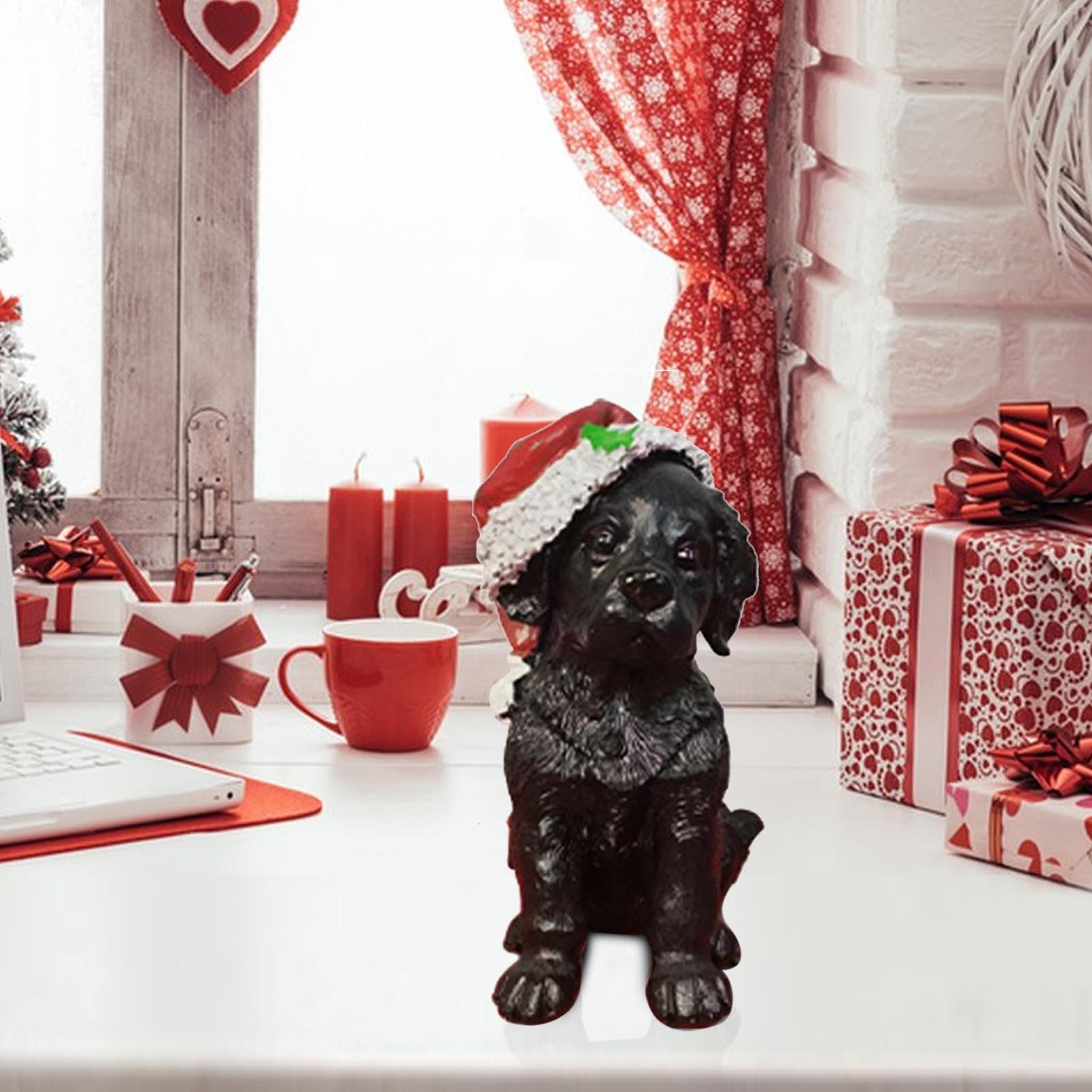 Amazon.co.jp: クリスマスの犬の置物,写真丈夫な樹脂の Amazon.co.jp: クリスマスの犬の置物,写真丈夫な樹脂の
