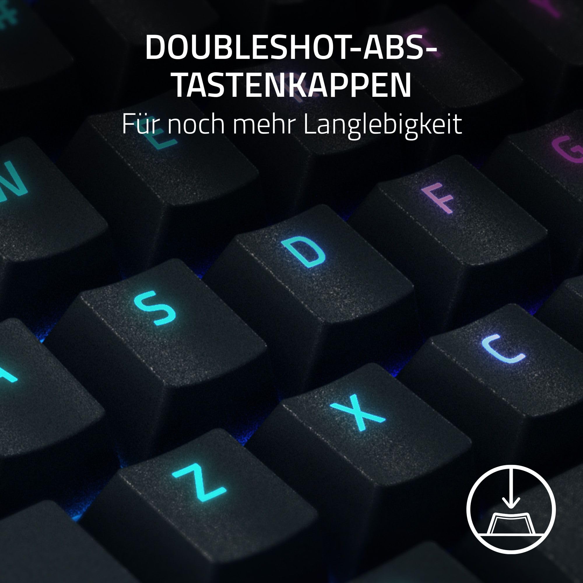 Razer BlackWidow V4 Mechanische Gaming-Tastatur Chroma RGB Green Switches Makro-Tasten Doubleshot-ABS-Tastenkappen QWERTZ DE-Layout Schwarz