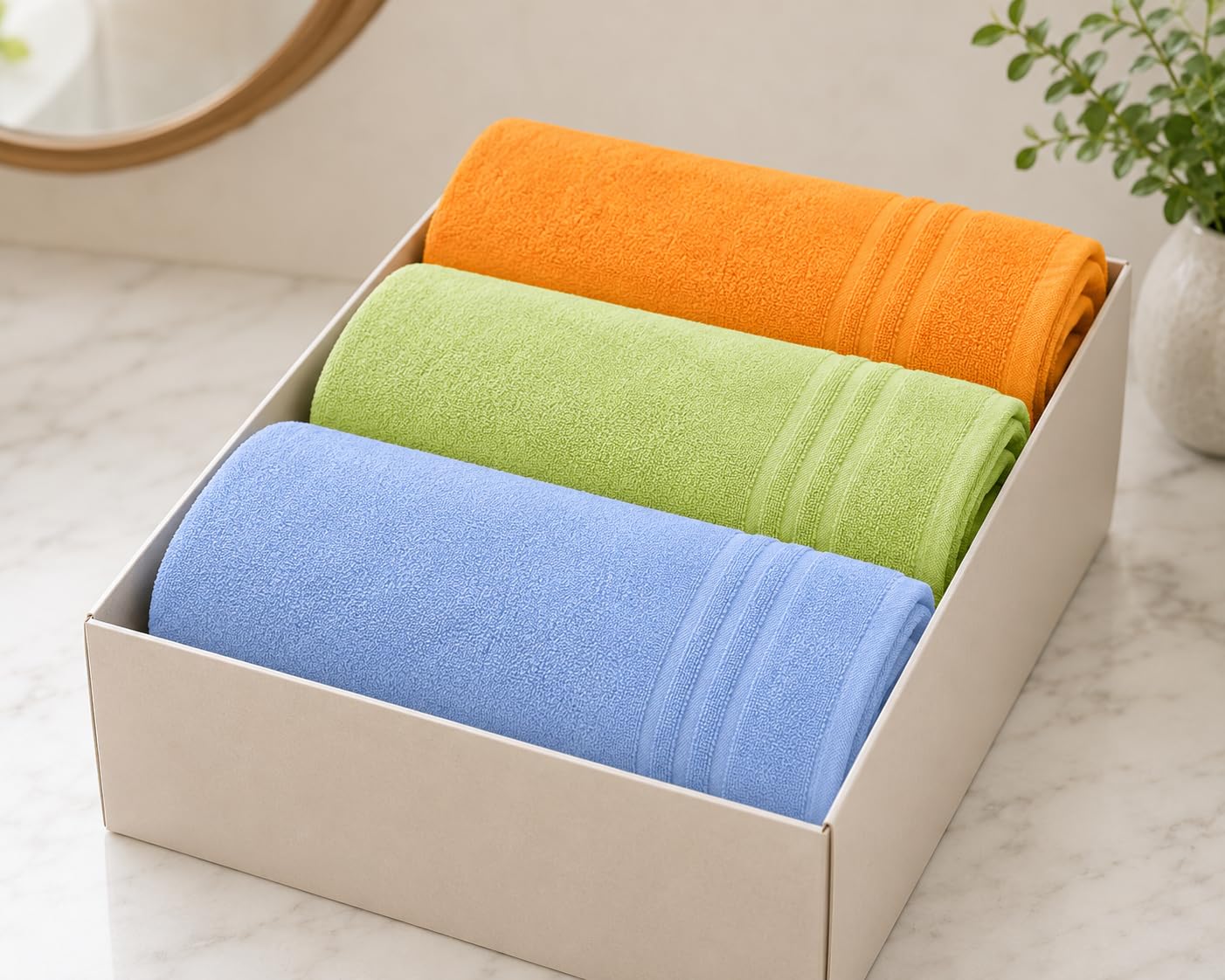 BENAVJI Hand Towel 21 x 14 CM | Ultra Soft & Super Absorbent Quick Dry Bath Towel for Men, Women & Kids | Multipurpose Bathroom, Gym & Travel Towel Pack of 3-image-14
