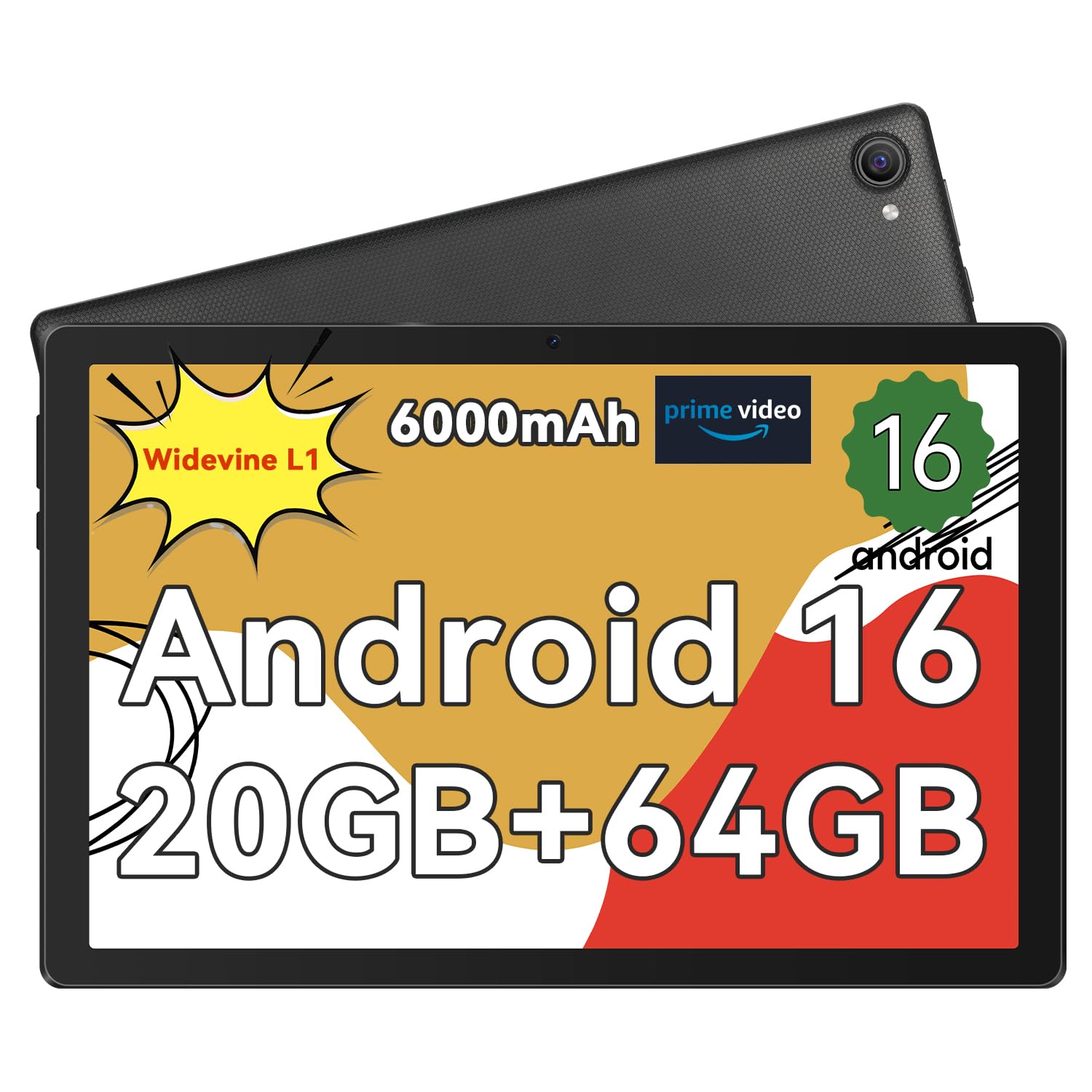 Gleeso 10" Octa-Core Android 15 Processor, 20GB+64GB/1TB TF, Face ID, OTG, IPS, 1280 x 800, WiFi 6, BT5.3, Tab PC with Dual Camera 5MP + 8MP, 5000mAh, Compatible with-image-13