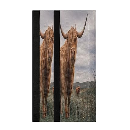 2 Pcak Refrigerator Door Handle Covers Dishwashers Grill Microwave Cabinet Door Cloth Protect Kitchen Appliance Clean, Scottish Highland Cow