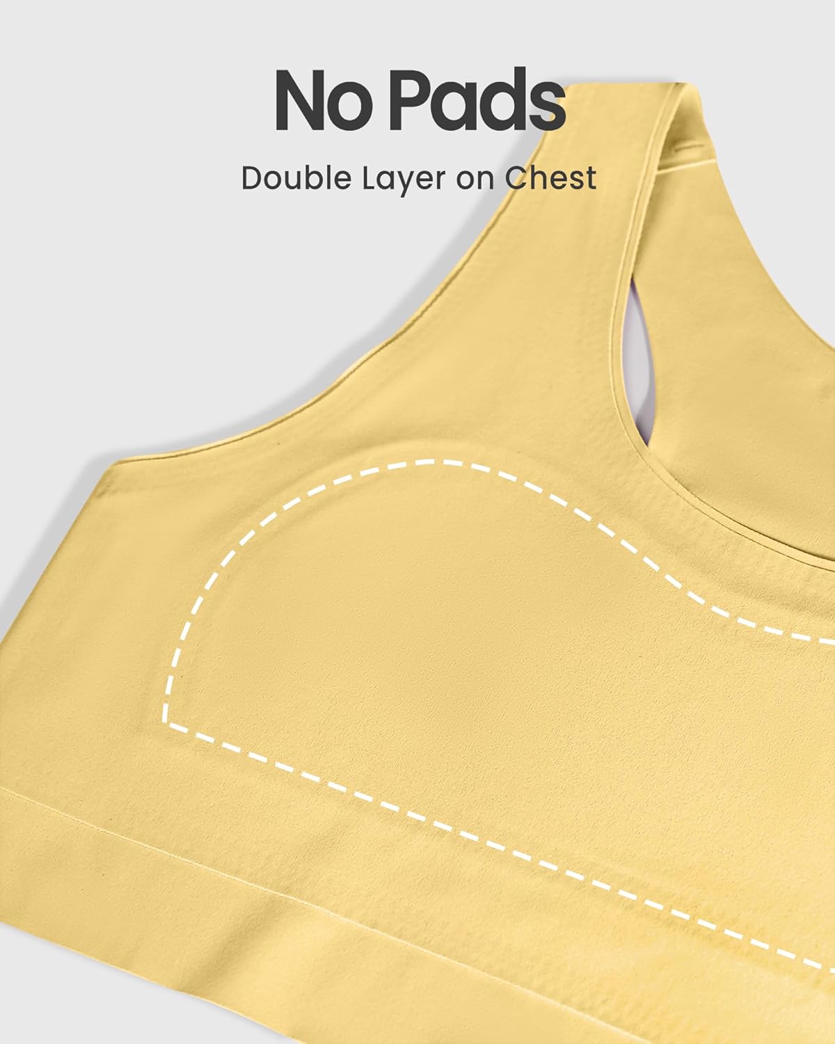 Girls Training Bras 7-12 Seamless First Bra Racerback Light Sports Bras - No Pads, Chest Double Lined - Image 4