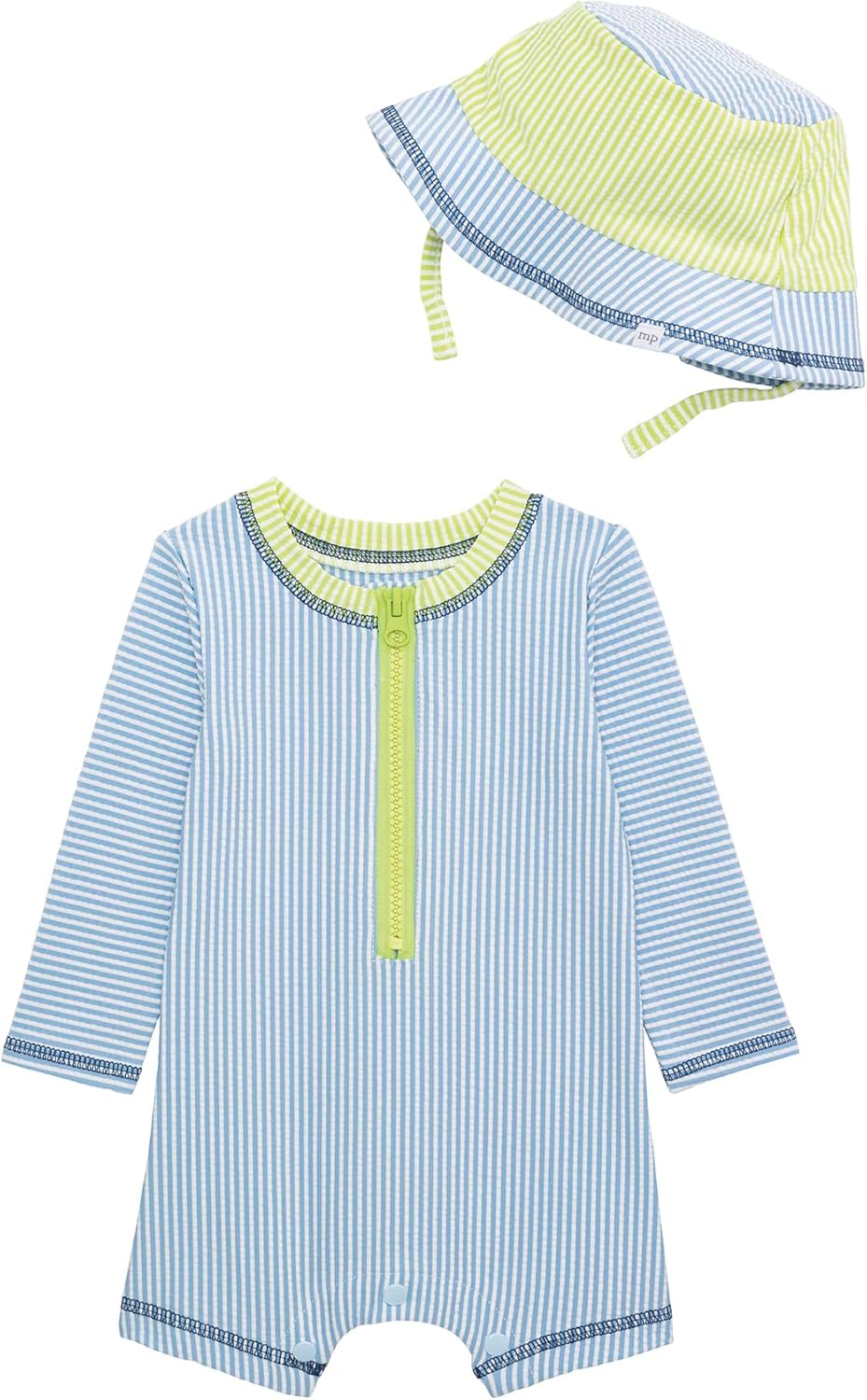 Mud Pie Baby Boy Baby Seersucker Rashguard Set