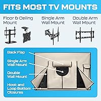 Vista 7 de Garnetics Funda para TV de Exterior de 65 Pulgadas – Impermeable, Resistente a la Intemperie con Protectores de Pantalla Smart Shield, Ideal